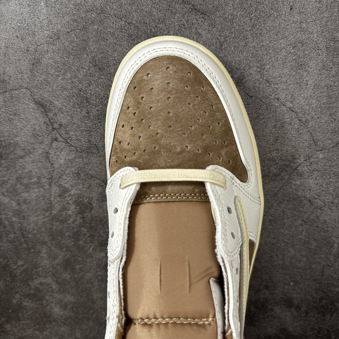 图片[5]-【KZ纯原】Travis Scott x Air Jordan AJ1 Low OG SP TS联名倒钩低帮灰黑 DM7866-106 原材料软头层皮料 国内一线头部知名大厂出品 高端外贸零售专供品质 版型细节完美 原鞋原楦头纸板开发 原厂防尘纸 极致一眼正品既视感 尺码：36-47.5-选品中心