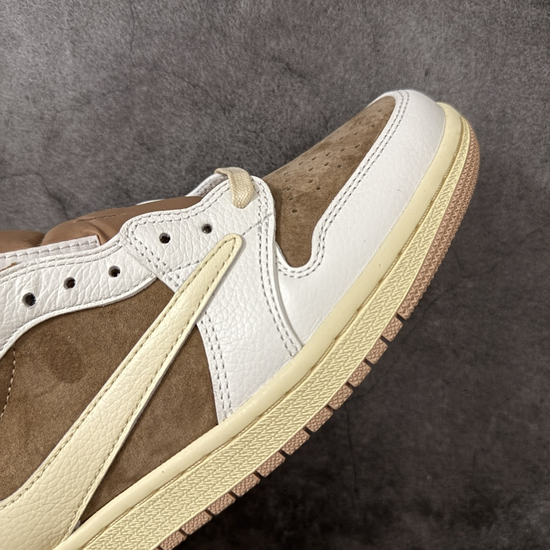 图片[6]-【KZ纯原】Travis Scott x Air Jordan AJ1 Low OG SP TS联名倒钩低帮灰黑 DM7866-106 原材料软头层皮料 国内一线头部知名大厂出品 高端外贸零售专供品质 版型细节完美 原鞋原楦头纸板开发 原厂防尘纸 极致一眼正品既视感 尺码：36-47.5-选品中心