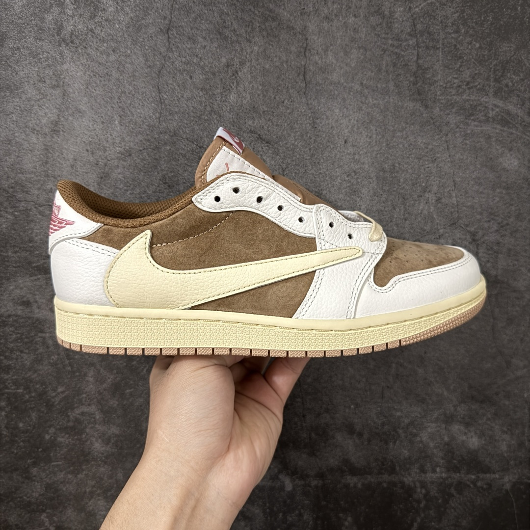 【KZ纯原】Travis Scott x Air Jordan AJ1 Low OG SP TS联名倒钩低帮灰黑 DM7866-106 原材料软头层皮料 国内一线头部知名大厂出品 高端外贸零售专供品质 版型细节完美 原鞋原楦头纸板开发 原厂防尘纸 极致一眼正品既视感 尺码：36-47.5-选品中心