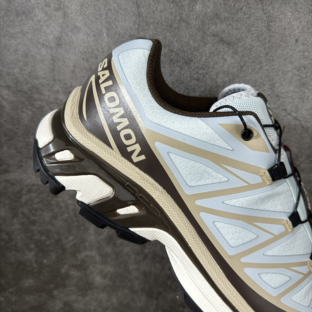 图片[7]-【巅峰升级版】 Salomon XT-6 GTX NAKED 防水款新配色 454666 萨洛蒙复古潮流户外机能登山跑鞋 纯原外贸平台特供订单 耗时半年巨作 全套原纸板楦头开发 原厂特供网布配套加持 确保原汁原味 完美呈现版型 原档数据独家私模五层组合大底 原装Ortholite轻量化鞋垫 中底布带钢印编号 原厂TPU锁扣 进口港宝加持 后跟自然饱满 还原公司包裹性 鞋面以“锯齿”状的包裹系统呈现 在基色底之下加入了各种色点缀 将公司的最新技术和时尚前卫的造型融入耐用的长跑款式中 鞋面由 TPU 薄膜制成 并焊接在高耐磨网眼上 使其既时尚又坚固 由 ACS底盘支撑 可增强稳定性和支撑力 以及由橡胶凸耳 Contragrip外底覆盖的 EVA 缓冲中底 旨在应对崎岖的地形 鞋舌上的彩色Salomon 标签、Quicklace 系统以及鞋头、鞋舌和鞋跟上的附加品牌使细节更加完美 让穿着者可以轻松驾驭户外与通勤下的任何运动生活场景 无缝鞋身户外随意纵横 颜值与脚感兼备 出街通勤 绝对非常吸睛 你值得拥有 尺码：36 36.5 37.5 38 38.5 39 40 40.5 41 42 42.5 43 44 44.5 45-选品中心