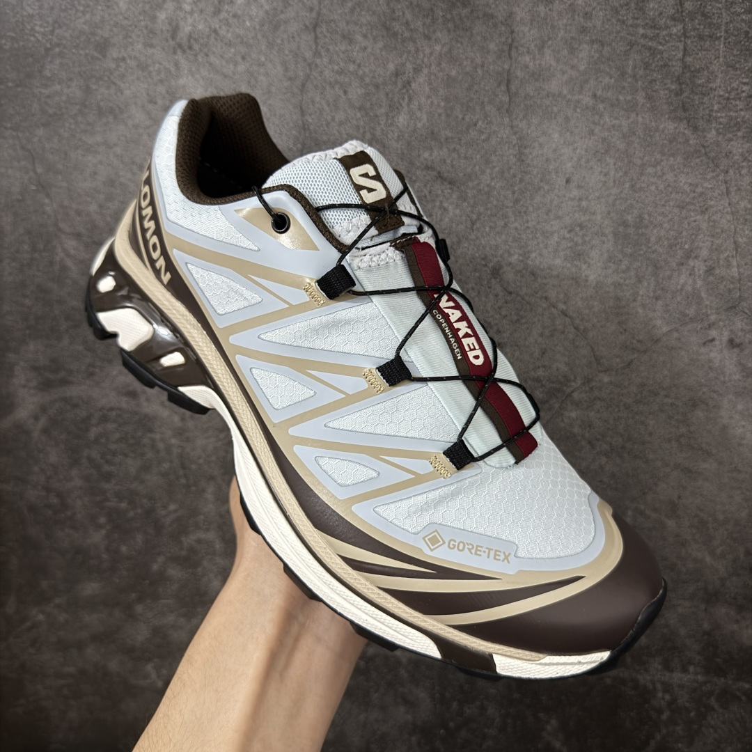 图片[3]-【巅峰升级版】 Salomon XT-6 GTX NAKED 防水款新配色 454666 萨洛蒙复古潮流户外机能登山跑鞋 纯原外贸平台特供订单 耗时半年巨作 全套原纸板楦头开发 原厂特供网布配套加持 确保原汁原味 完美呈现版型 原档数据独家私模五层组合大底 原装Ortholite轻量化鞋垫 中底布带钢印编号 原厂TPU锁扣 进口港宝加持 后跟自然饱满 还原公司包裹性 鞋面以“锯齿”状的包裹系统呈现 在基色底之下加入了各种色点缀 将公司的最新技术和时尚前卫的造型融入耐用的长跑款式中 鞋面由 TPU 薄膜制成 并焊接在高耐磨网眼上 使其既时尚又坚固 由 ACS底盘支撑 可增强稳定性和支撑力 以及由橡胶凸耳 Contragrip外底覆盖的 EVA 缓冲中底 旨在应对崎岖的地形 鞋舌上的彩色Salomon 标签、Quicklace 系统以及鞋头、鞋舌和鞋跟上的附加品牌使细节更加完美 让穿着者可以轻松驾驭户外与通勤下的任何运动生活场景 无缝鞋身户外随意纵横 颜值与脚感兼备 出街通勤 绝对非常吸睛 你值得拥有 尺码：36 36.5 37.5 38 38.5 39 40 40.5 41 42 42.5 43 44 44.5 45-选品中心