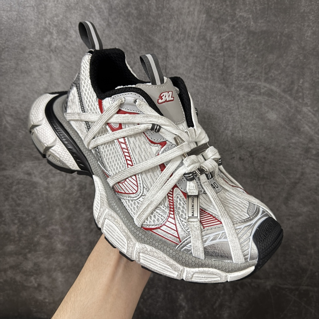 图片[3]-【XA版】巴黎3XL 蜘蛛侠绑带 Balenciaga巴黎世家 24ss 绑带做旧款 巴黎十代网眼潮流百搭低帮老爹鞋 慢工出细活 出货即最强 皮料钢丝纹高频工艺 整体鞋面及大底做旧 网眼破坏磨毛效果 各个方面均无可挑剔 尺码：35-46 偏大一码 建议比正常运动鞋买小一号-选品中心