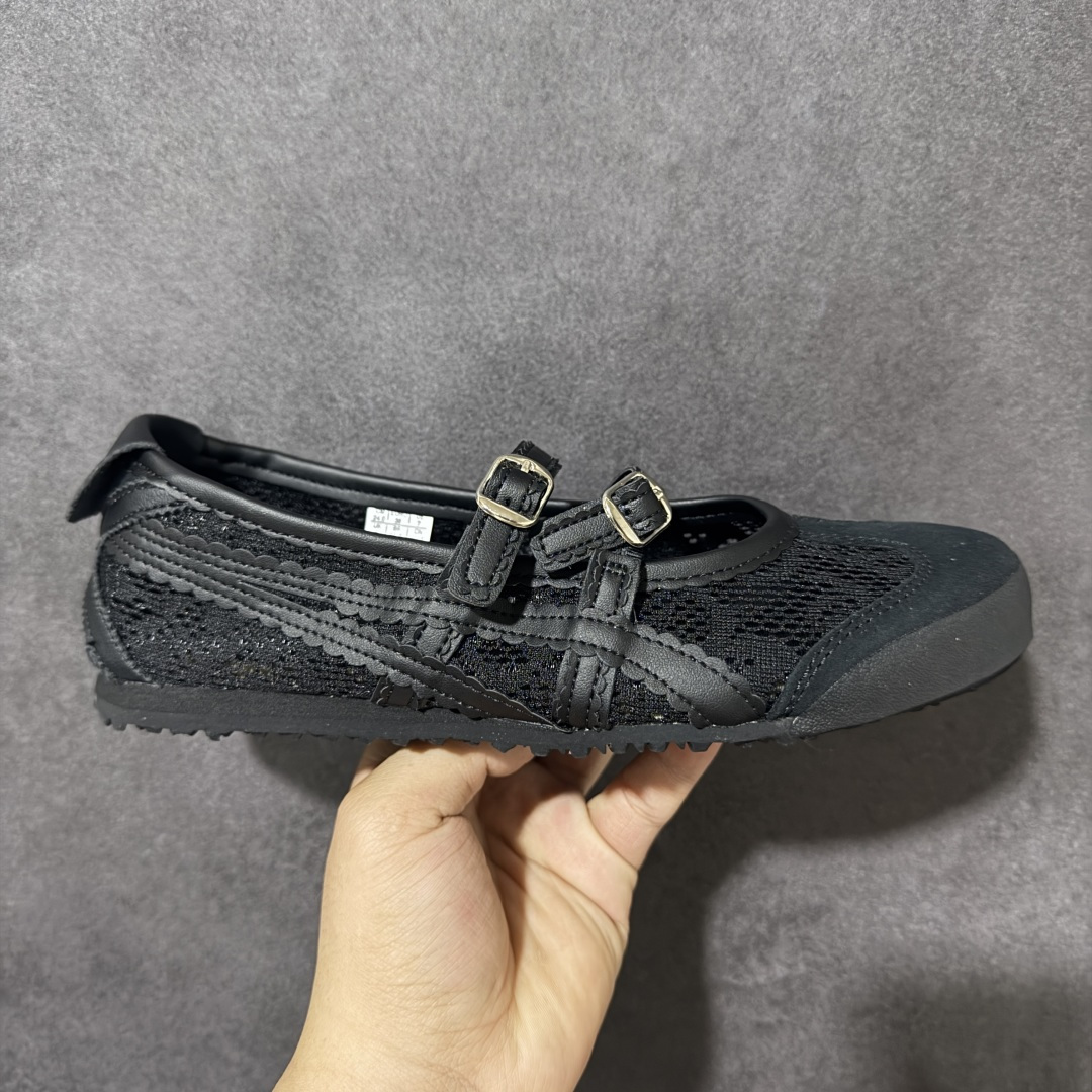 【公司级】Onitsuka Tiger鬼塚虎 MEXICO 66 TGRS 织物 蕾丝时尚舒适芭蕾 玛丽珍鞋 女 黑色 1182A705-001 尺码：36-41.5-选品中心