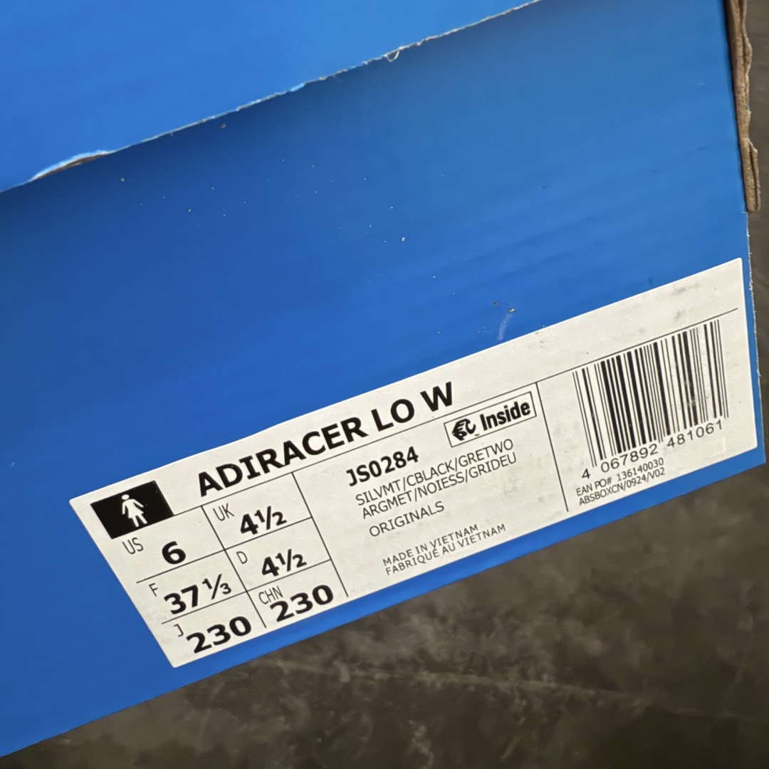 图片[9]-【渠道纯原版】Adidas Originals Adiracer Lo 阿迪达斯潮流防滑耐磨休闲跑步鞋 市售最高版本 注意区分通货 原厂原数据版型 皮料切割干净无任何毛边 鞋型细节完美 超高清洁度 货号：JS0284 尺码：35.5 36 36.5 37 38 38.5 39 40 40.5 41 42 42.5 43 44 44.5 45-选品中心