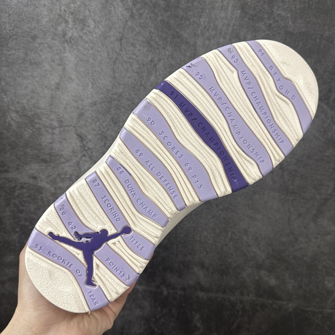 图片[9]-【纯原版本】Air Jordan 10 \”Hydrangeas\”乔丹aj10代绣球花米白紫 货号：IQ0388-101 尺码：38 38.5 39 40 40.5 41 42 42.5 43 44 44.5 45 46 47.5-选品中心