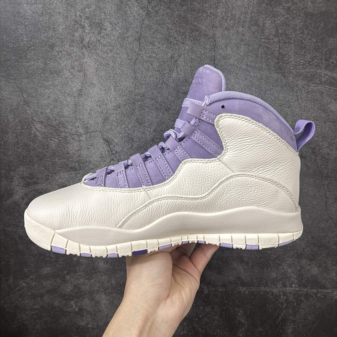 图片[2]-【纯原版本】Air Jordan 10 \”Hydrangeas\”乔丹aj10代绣球花米白紫 货号：IQ0388-101 尺码：38 38.5 39 40 40.5 41 42 42.5 43 44 44.5 45 46 47.5-选品中心