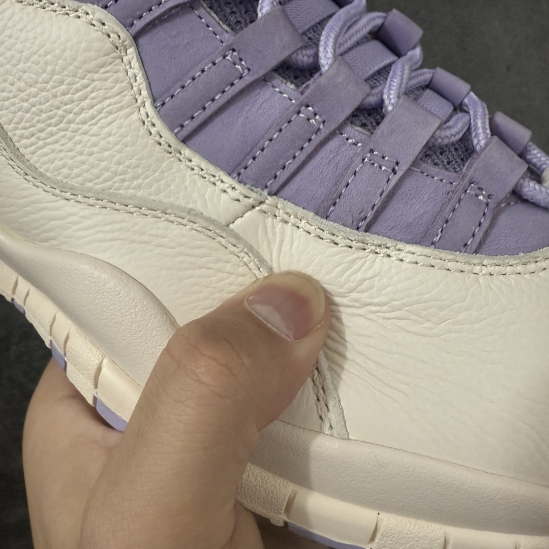 图片[4]-【纯原版本】Air Jordan 10 \”Hydrangeas\”乔丹aj10代绣球花米白紫 货号：IQ0388-101 尺码：38 38.5 39 40 40.5 41 42 42.5 43 44 44.5 45 46 47.5-选品中心