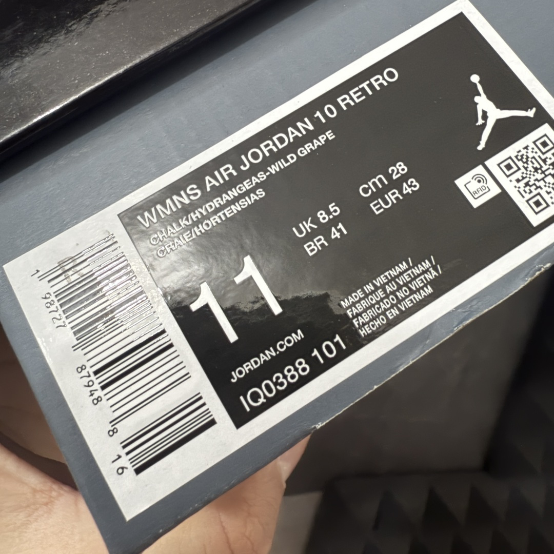 图片[10]-【纯原版本】Air Jordan 10 \”Hydrangeas\”乔丹aj10代绣球花米白紫 货号：IQ0388-101 尺码：38 38.5 39 40 40.5 41 42 42.5 43 44 44.5 45 46 47.5-选品中心