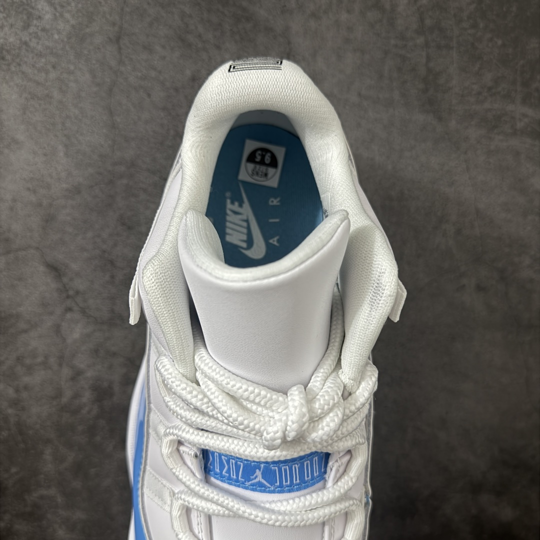 图片[8]-【原厂版】Air Jordan 11 Retro AJ11复刻白蓝 货号：FV5104-100   原楦原档案数据开模打造 原厂中底拉帮钢印 原厂漆皮 防冻不开裂 头层皮料 原装鞋撑 水晶大底正确色度色泽 原楦原数据刺绣 原厂车缝走线及对位 毫厘不差 飞人logo采用原数据电脑刺绣 原装正品碳纤维真实碳板 增强抗扭 原内标 原盒标 正确官方原盒 原厂防氧化水晶外底 原厂配套厂全掌solo气垫 尺码：40 40.5 41 42 42.5 43 44 44.5 45 46 47.5 48.5-选品中心