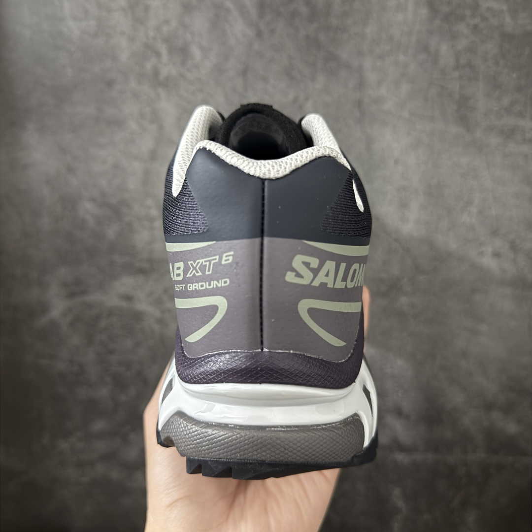 图片[4]-【W1版】 Salomon XT-6 萨洛蒙复古潮流户外机能登山跑鞋 478641 全套原纸板楦头开发 原厂特供网布配套加持 确保原汁原味 完美呈现版型 原档数据独家私模五层组合大底 原装Ortholite轻量化鞋垫 中底布带钢印编号 原厂TPU锁扣 进口港宝加持 后跟自然饱满 还原公司包裹性 鞋面以“锯齿”状的包裹系统呈现 在基色底之下加入了各种色点缀 将公司的最新技术和时尚前卫的造型融入耐用的长跑款式中 鞋面由 TPU 薄膜制成 并焊接在高耐磨网眼上 使其既时尚又坚固 由 ACS底盘支撑 可增强稳定性和支撑力 以及由橡胶凸耳 Contragrip外底覆盖的 EVA 缓冲中底 旨在应对崎岖的地形 鞋舌上的彩色Salomon 标签、Quicklace 系统以及鞋头、鞋舌和鞋跟上的附加品牌使细节更加完美 让穿着者可以轻松驾驭户外与通勤下的任何运动生活场景 无缝鞋身户外随意纵横 颜值与脚感兼备 出街通勤 绝对非常吸睛 你值得拥有 尺码：36 36.5 37.5 38 38.5 39 40 40.5 41 42 42.5 43 44 44.5 45-选品中心