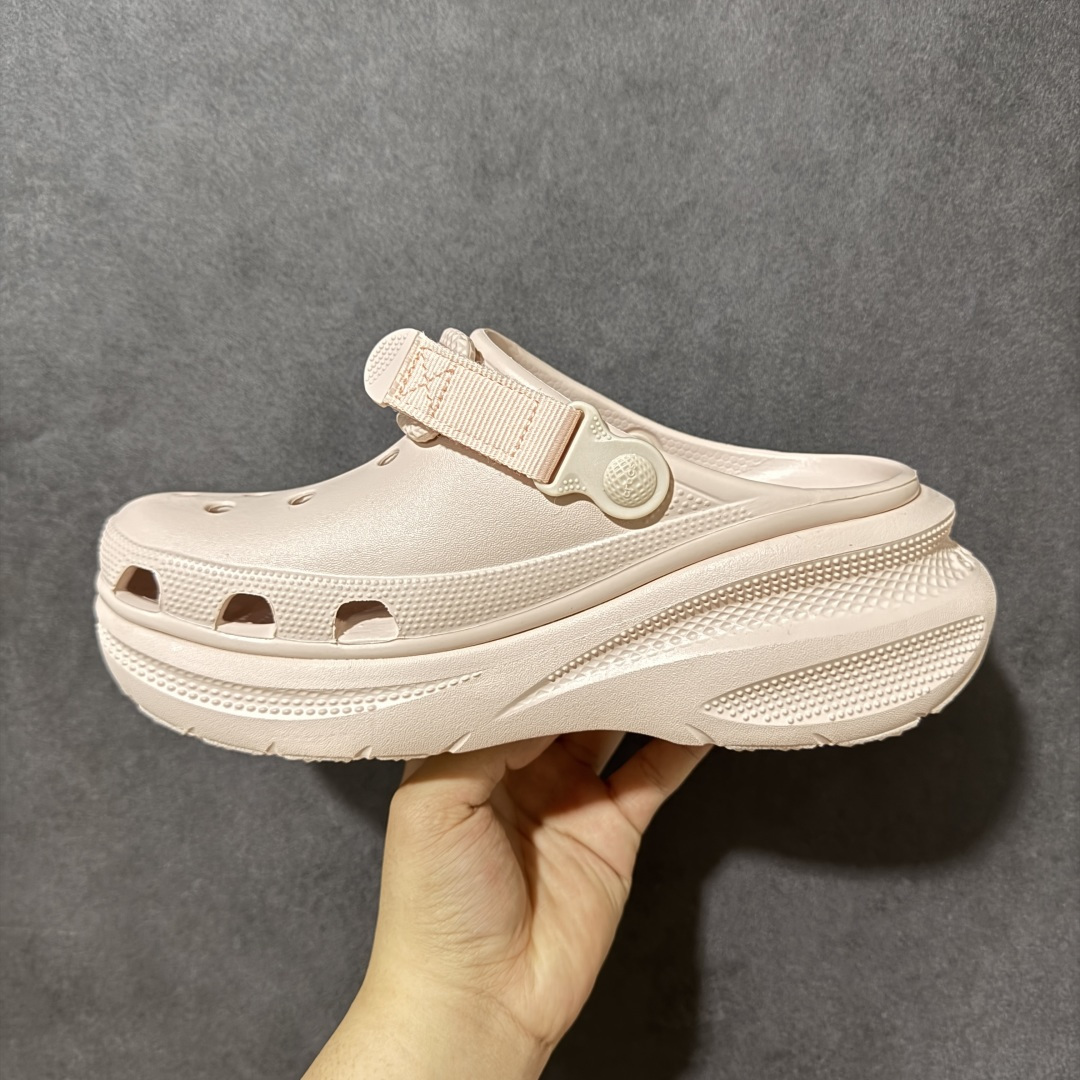 图片[2]-【公司级】Crocs new crush clog 卡骆驰休闲沙滩洞洞拖鞋凉鞋 213448-6UR 透明防水袋包装 尺码：34-40 M3-M7-选品中心