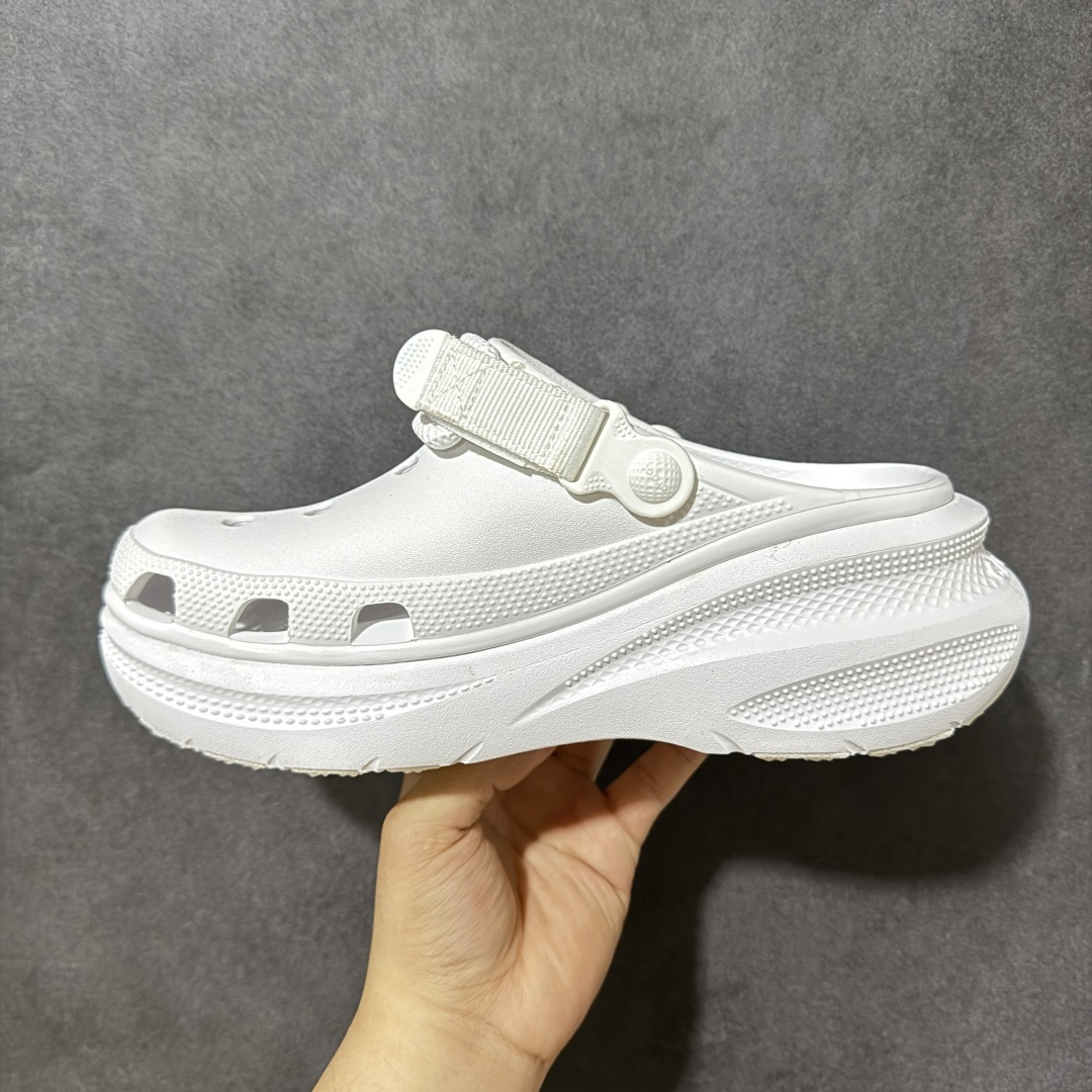 图片[2]-【公司级】Crocs new crush clog 卡骆驰休闲沙滩洞洞拖鞋凉鞋 213448-100 透明防水袋包装 尺码：34-40 M3-M7-选品中心