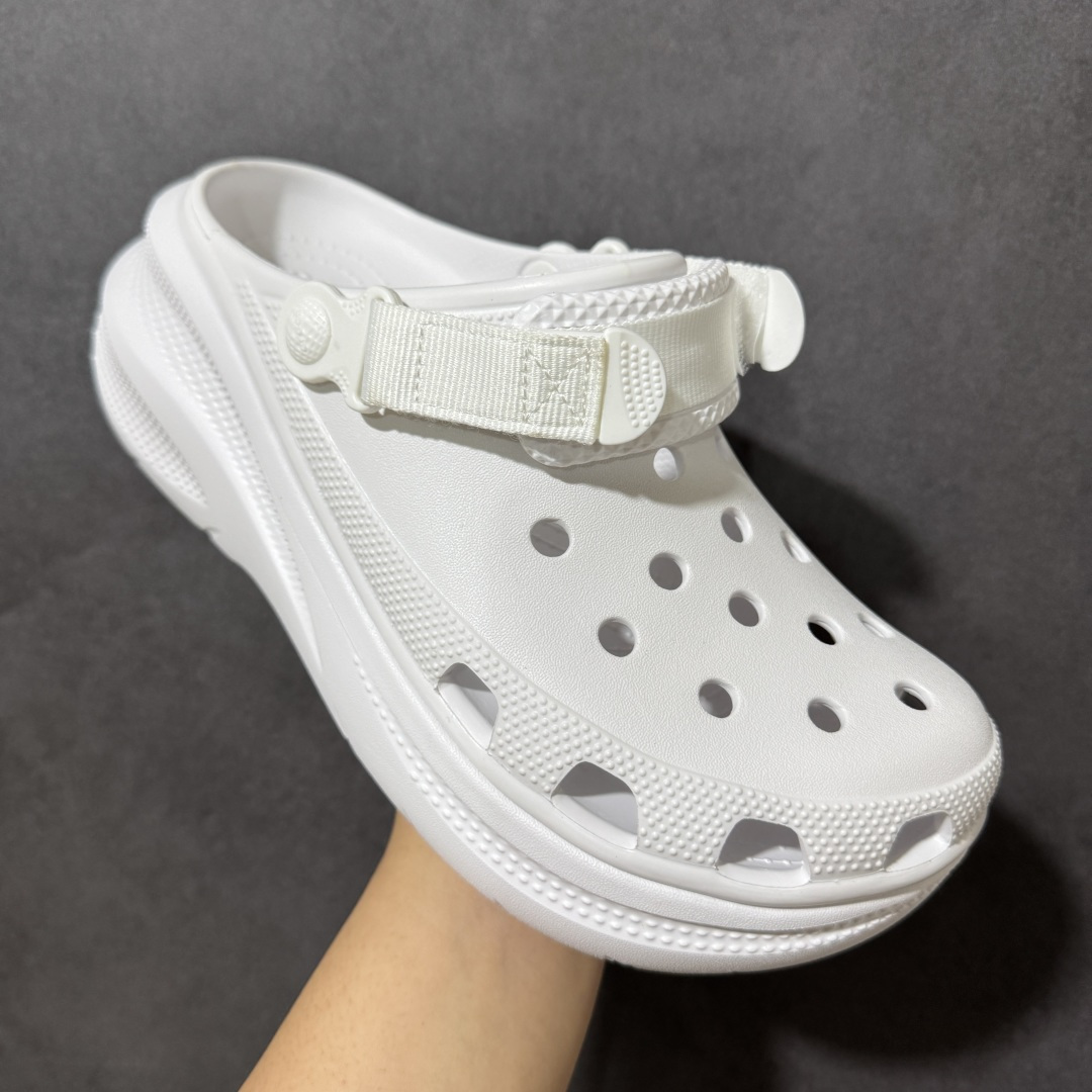图片[3]-【公司级】Crocs new crush clog 卡骆驰休闲沙滩洞洞拖鞋凉鞋 213448-100 透明防水袋包装 尺码：34-40 M3-M7-选品中心