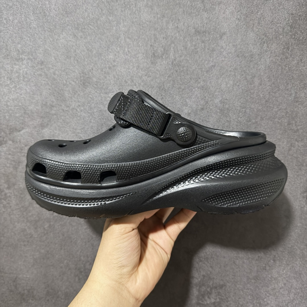 图片[2]-【公司级】Crocs new crush clog 卡骆驰休闲沙滩洞洞拖鞋凉鞋 213448-001 透明防水袋包装 尺码：34-40 M3-M7-选品中心