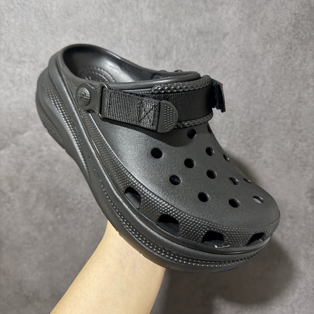 图片[3]-【公司级】Crocs new crush clog 卡骆驰休闲沙滩洞洞拖鞋凉鞋 213448-001 透明防水袋包装 尺码：34-40 M3-M7-选品中心