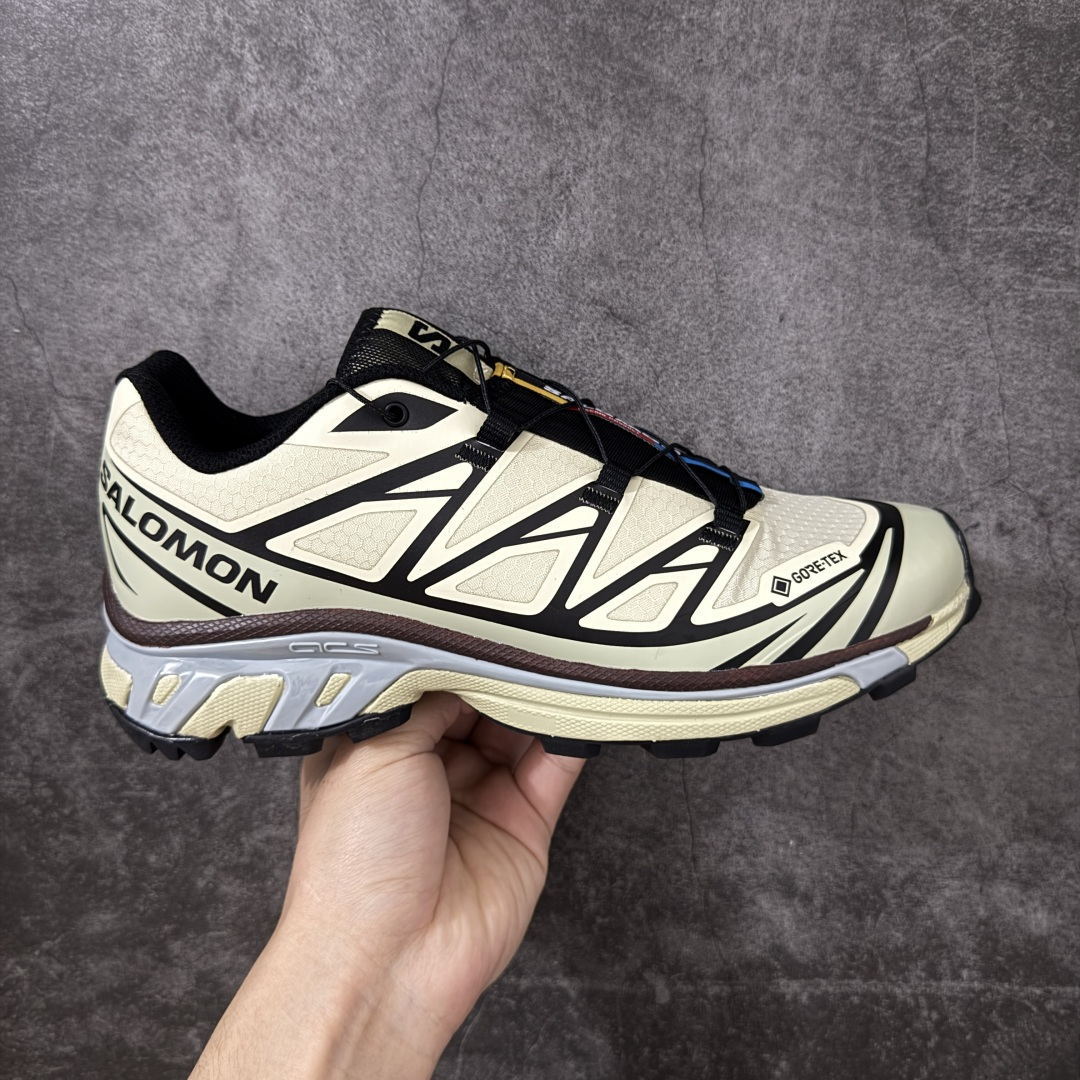 【外贸S版】 Salomon XT-6 GTX 防水款新配色 萨洛蒙复古潮流户外机能登山跑鞋 492022 此版实测试不防水 纯原外贸平台特供订单 最大做到46码 真尺码带半码 全套原纸板楦头开发 原汁原味完美版型 原档数据独家私模五层组合大底 原装Ortholite轻量化鞋垫 原厂TPU锁扣 进口港宝加持 后跟自然饱满 还原公司包裹性 尺码：36 36.5 37.5 38 38.5 39 40 40.5 41 42 42.5 43 44 44.5 45 46-选品中心