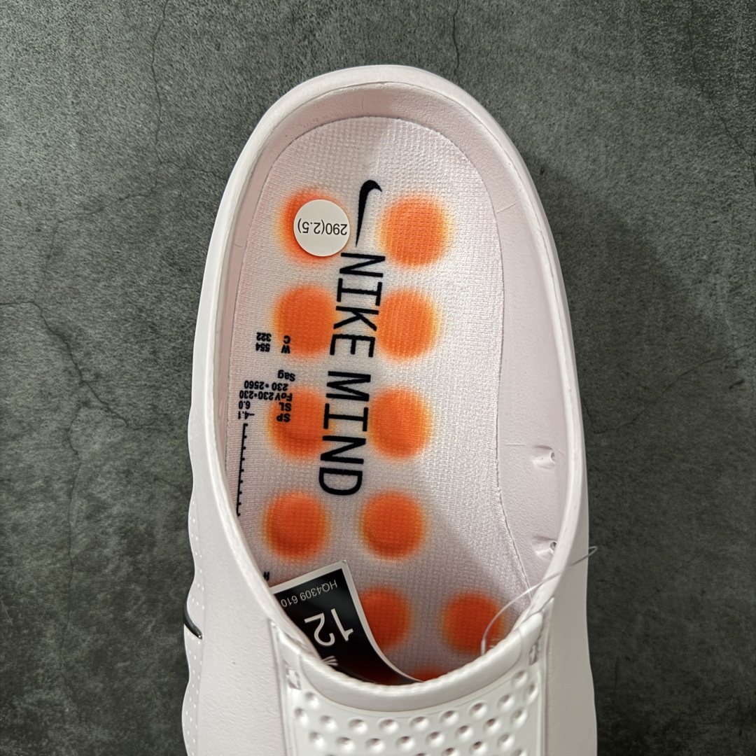 图片[8]-【XP纯原】Nike Mind 001 神经科学足底按摩包头拖鞋 晶洞黑蓝 HQ4307-400 同源ZP原材 匠心打造 🔹原厂MD一体发泡大底：全套原模开版，渐变雾面哑光喷漆，柔软回弹和ZP完全一致。 🔹22颗独立PEBAX泡棉按摩底：黑科技活塞式按摩脚感，踩下去的Q弹感和ZP无差。 🔹正确组合大底：鞋头前后跟橡胶贴片，耐磨防滑，细节还原到每一处。 🔹高还原细节：TPU电镀银Swoosh、针织透气鞋舌、高弹原鞋垫，清洁度拉满。 货号： IQ8502-001 尺码：36 36.5 37.5 38 38.5 39 40 40.5 41 42 42.5 43 44 44.5 45 46 47.5 48.5 ⚠️尺码提示：偏小一码，建议拍大一码，脚感更舒适。-选品中心