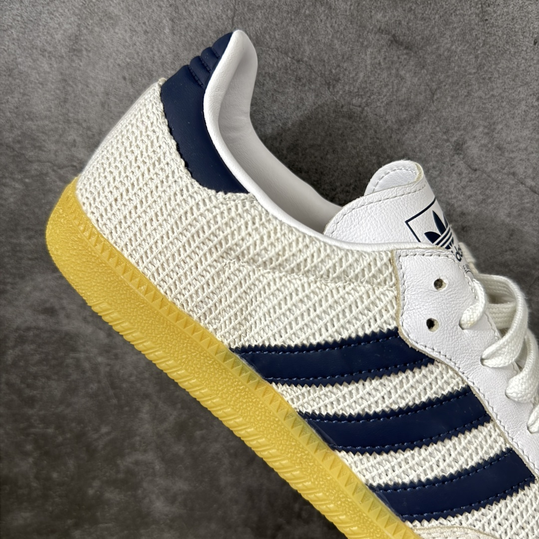 图片[7]-【纯原全头层】阿迪达斯/三叶草Adidas Originals Samba OG桑巴舞系列绅士德训足球风百搭低帮休闲运动板鞋HY“编织白深蓝”JH5633 采用翻毛皮组合编织布鞋面材质 内环保可再生海玻璃鞋垫 外置RB耐磨防滑橡胶大底 尺码：36 36⅔ 37⅓ 38 38⅔ 39⅓ 40 40⅔ 41⅓ 42 42⅔ 43⅓ 44 45-选品中心