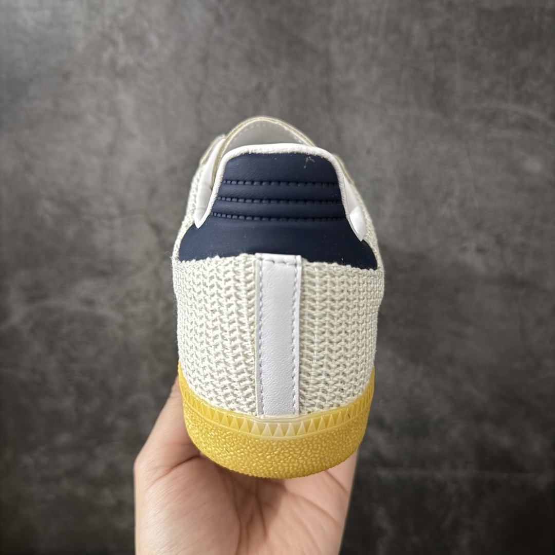 图片[4]-【纯原全头层】阿迪达斯/三叶草Adidas Originals Samba OG桑巴舞系列绅士德训足球风百搭低帮休闲运动板鞋HY“编织白深蓝”JH5633 采用翻毛皮组合编织布鞋面材质 内环保可再生海玻璃鞋垫 外置RB耐磨防滑橡胶大底 尺码：36 36⅔ 37⅓ 38 38⅔ 39⅓ 40 40⅔ 41⅓ 42 42⅔ 43⅓ 44 45-选品中心