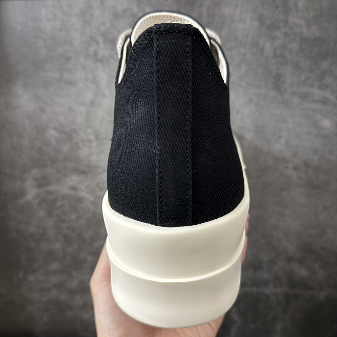 图片[4]-【莞产G版】帆布大匡威RO / Rick Owens DRKSHDW 瑞克·欧文斯 大匡威/低帮厚底/ 水洗牛仔帆布 低帮 西瓜头粗绑带 【皮料】 东莞原厂进口全新2025年新材质““水洗牛仔斜纹帆布” 【鞋带】 鞋带采用水染定织法工艺，高密度之下，透出光泽感！ 【鞋头】软糯，轻轻按压有牛皮细细的纹理质感！ 【鞋底】TPU大底奶香味！硬度、肤感一比一！鞋底logo钢印清晰正确！ 【鞋垫】独家私人开模压印！牛皮贴面，双层复合！ 【尺码】 ：36 37 38 39 40 41 42 43 44 45 46！-选品中心