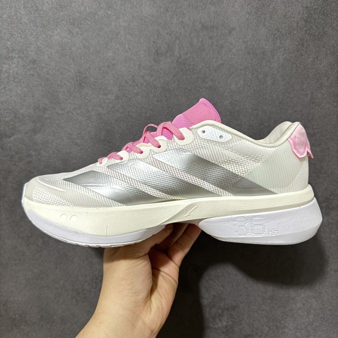 图片[2]-【公司级】adidas adizero BOSSTN 13 透气网眼竞速跑鞋Boost 缓震底 阿迪 后跟加厚 呵护脚后跟 立体保护软绵鞋口 轻松穿脱不磨脚 安全防撞包裹鞋头 符合人体结构 精心设计 行走柔软触感 货号：JQ9667 尺码：36 36.5 37 38 38.5 39 40 40.5 41 42 42.5 43 44 45 46-选品中心