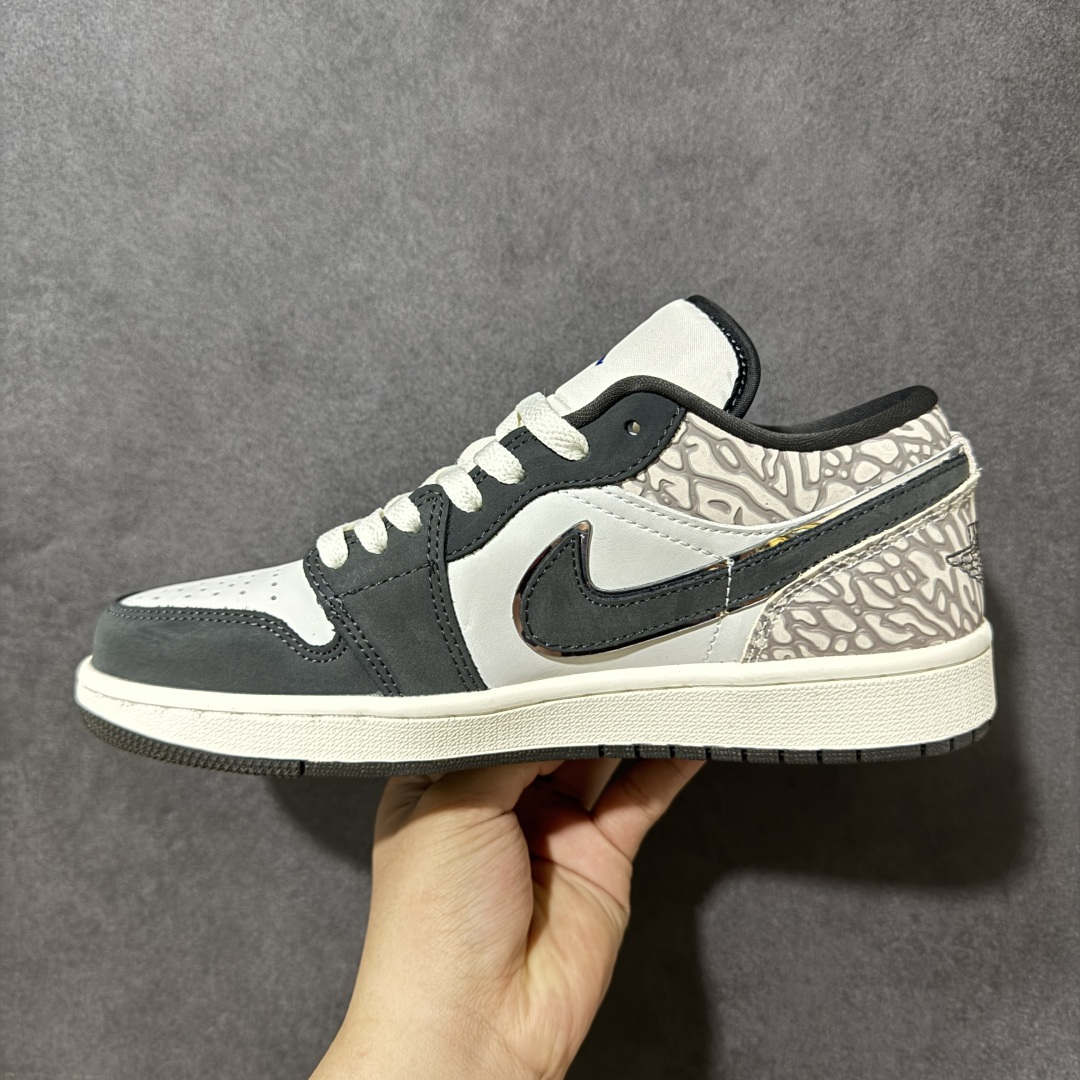 图片[2]-【公司级】Jordan Air Jordan 1 LOW SE V2 帆白宝蓝 低帮版型不挑脚型，鞋身荔枝纹质感拉满，大厂纯原品质出货 超高清洁度 皮料切割干净无任何毛边 细节完美 货号：IU2268-100 尺码：36 36.5 37 38 38.5 39 40 40.5 41 42 42.5 43 44 45 46-选品中心