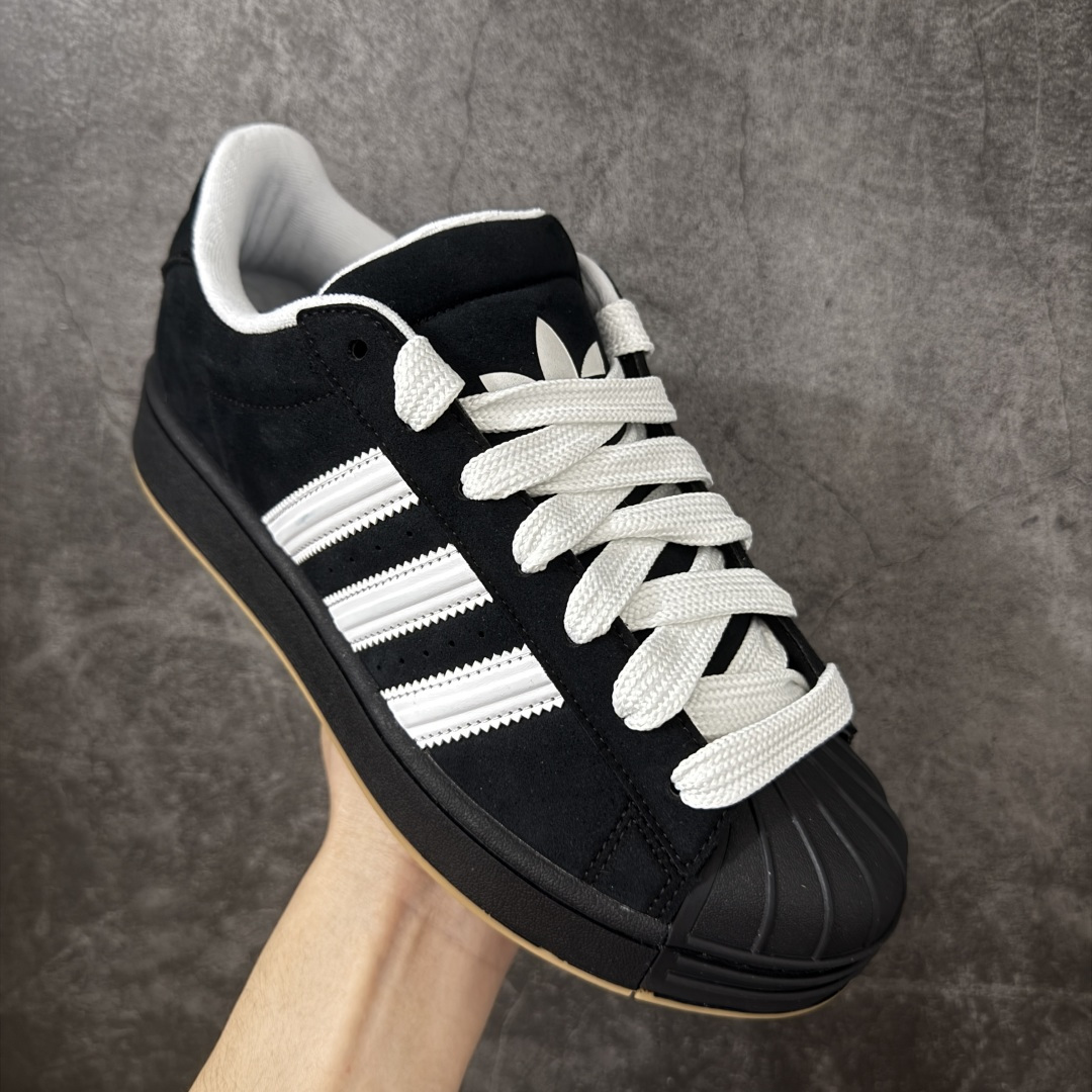 图片[3]-【GX纯原】adidas originals SUPERSTAR Paris 贝壳头黑白绒面 货号：KI3512 渠道正品订单 诠释市场最高工艺水平 贝壳头经典小白板鞋 专柜上架同步配色 全鞋进口头层皮料打造。区别市面普通真标版本，进出专柜无压力 尺码：35 36 36.5 37.5 38 38.5 39 4040.5 41 42 42.5 43 44 44.5 45-选品中心