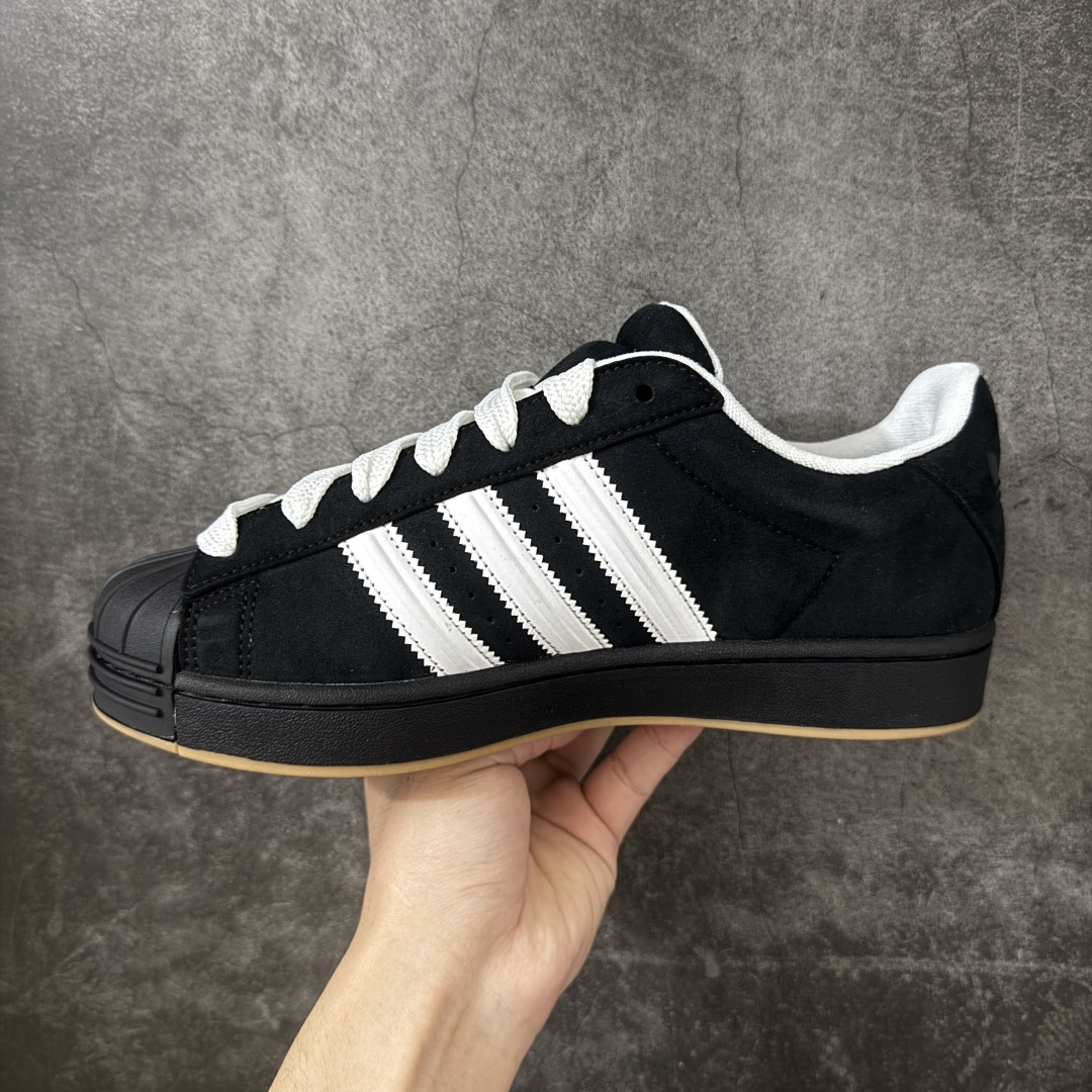 图片[2]-【GX纯原】adidas originals SUPERSTAR Paris 贝壳头黑白绒面 货号：KI3512 渠道正品订单 诠释市场最高工艺水平 贝壳头经典小白板鞋 专柜上架同步配色 全鞋进口头层皮料打造。区别市面普通真标版本，进出专柜无压力 尺码：35 36 36.5 37.5 38 38.5 39 4040.5 41 42 42.5 43 44 44.5 45-选品中心
