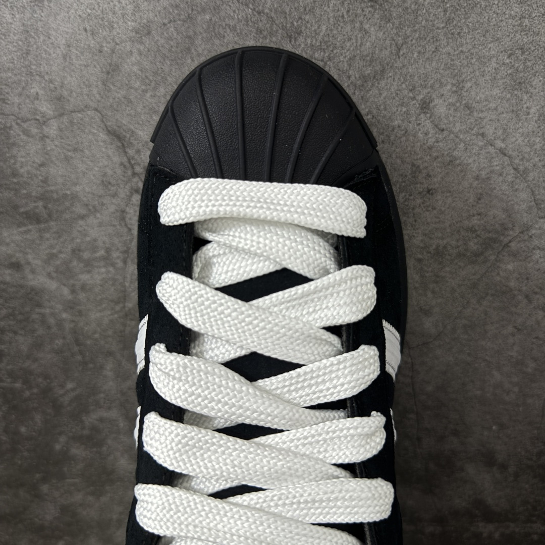 图片[5]-【GX纯原】adidas originals SUPERSTAR Paris 贝壳头黑白绒面 货号：KI3512 渠道正品订单 诠释市场最高工艺水平 贝壳头经典小白板鞋 专柜上架同步配色 全鞋进口头层皮料打造。区别市面普通真标版本，进出专柜无压力 尺码：35 36 36.5 37.5 38 38.5 39 4040.5 41 42 42.5 43 44 44.5 45-选品中心