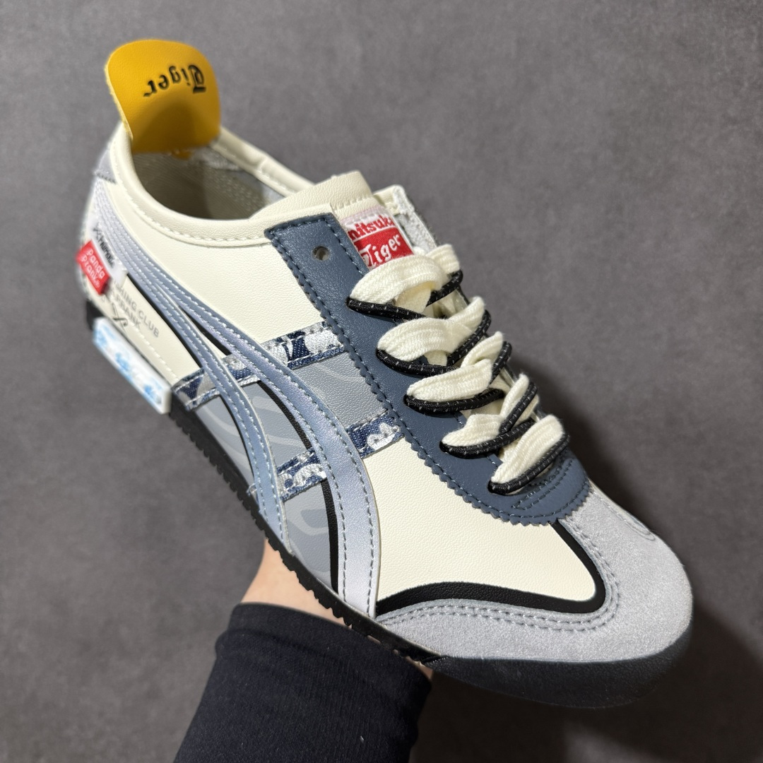 图片[3]-【公司级】Asics Onitsuka Tiger MEXICO 66 亚瑟士鬼冢虎复古经典板鞋 熊猫恶作剧定制系列配色 市场王者选手 海外订单工厂出品 长期生产补货永不断码 超成熟稳定的做工品控 原装全套纸板楦头开发 原汁原味 完美呈现版型 私模正确鞋底咬花纹路 一比一鞋头弧度高度鞋身弧度 绝不口嗨 细节品控鞋型随意秒杀市面 原档咬花纹路私模大底 一个单元有六个三角形 总体形拼接呈现花瓣状 官方四联吊牌 原装Ortholite轻量化鞋垫 原盒原配 质保卡 说明书 钢印防尘纸 纸板中底带钢印 乳胶组合鞋垫 支持全方位的对比专柜 产品从款式颜色造型上体现出追求舒适和细节的完美 鞋类更是推崇手工制作的严谨与完美 融舒适性与可穿性的设计风格 注重细节的完美和别致魅力 既保持稳重 又不失轻松的时尚感 尺码：36 37 37.5 38 39 39.5 40 40.5 41.5 42 42.5 43.5 44 45-选品中心