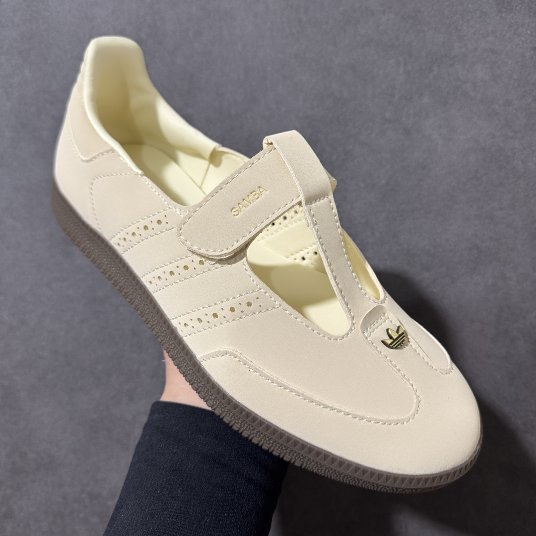 图片[3]-【公司级】Adidas Samba Jane 阿迪达斯 玛丽珍 懒人一脚蹬 采用皮革材质的设计融合了经典与现代元素 它采用了玛丽珍鞋的特色设计 如鞋面上的扣带和环扣装饰 同时保留了Samba鞋的经典三道杠设计和橡胶大底 这款鞋的鞋型修长 中足偏窄 整体贴合感强 适合标准脚型和宽脚型的人群‌ 货号： KJ3969 尺码： 36 36.5 37 38 38.5 39 40 40.5 41-选品中心