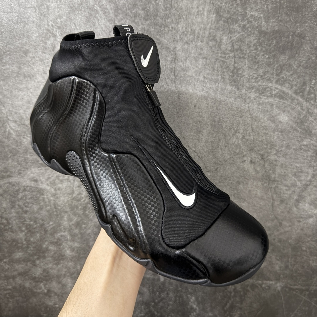 图片[3]-【莞顶纯原】Nike Air Flightposite One 飞行风一代系列中帮休闲运动文化篮球鞋“黑碳板黑风”碳板风一复刻版 风衣 642307-001 采用一次成型聚氨酯铸模脚型内膜鞋面材质 鞋垫嵌入前后掌ZOOM回弹缓震气垫 超大TPU模块组合耐磨橡胶大底❗️ 经典的全黑配色 Nike Air Flightposite 2014 “Carbon Fiber” 又将我们带回到那个难忘的年代。低调而奢华感十足的碳纤维纹路鞋面，经典的拉链式设计，在十多年后的今天，这款碳板风仍然颇具魅力，诸多细节值得细细品味。 尺码：40-46-选品中心