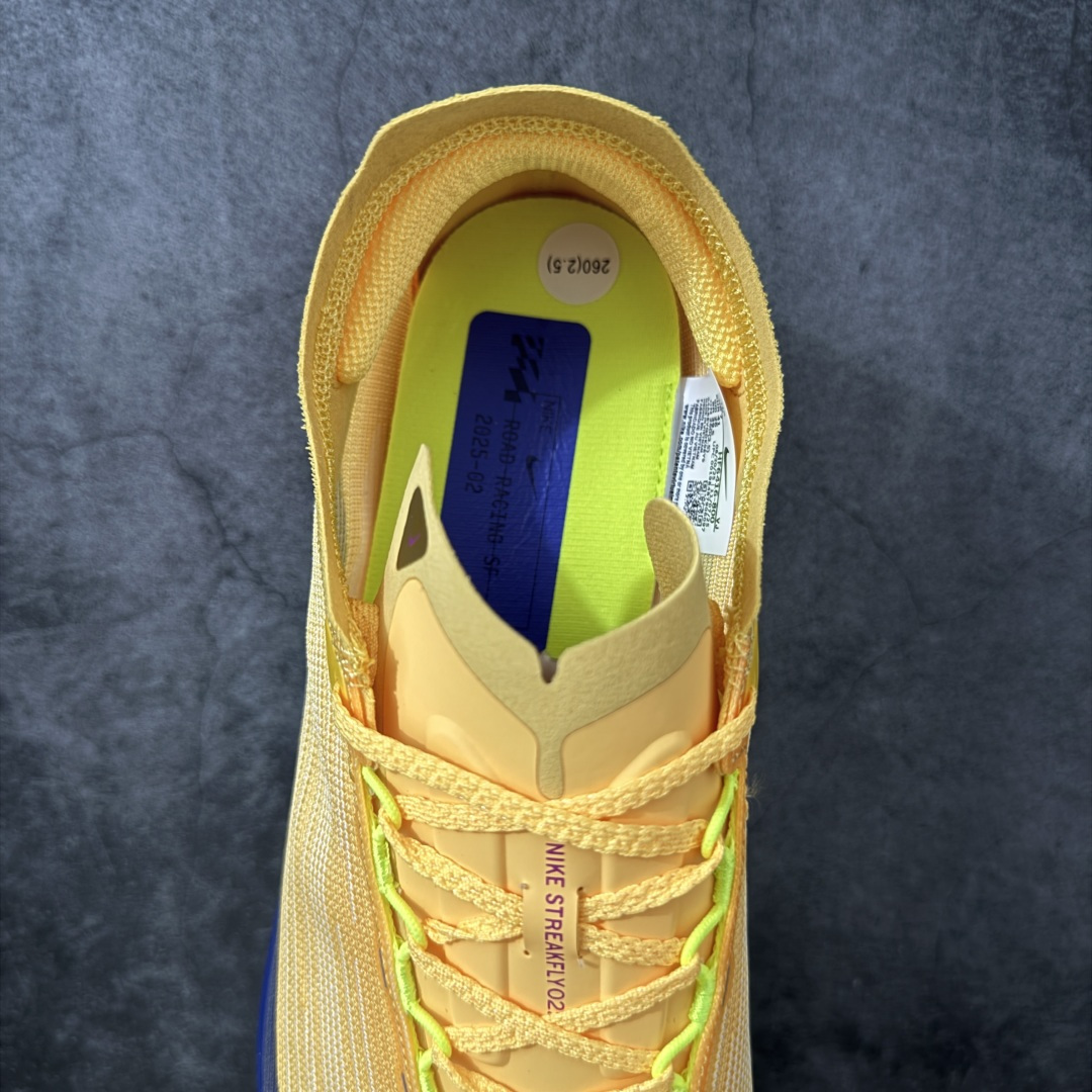 图片[8]-【碳科技纯原】耐克Nike ZoomX Streakfly 2 疾驰者2代系列低帮竞速轻质缓震透气休闲运动跑步鞋“ 市场顶级版本 跑鞋第一梯队 专业跑鞋‼️ 原标原盒 全掌真碳版 真Zoom X气垫 超薄针织鞋面 柔软缓震，nike Streakfly 2是一款专为短距离竞速设计的高性能跑鞋。日常穿着也是非常舒适，单只42码仅重126克，比前代减轻40克，接近田径钉鞋的轻盈感，适合追求速度的跑者。搭载全掌Flyplate碳纤维板，提供强劲推进力，配合ZoomX泡棉中底，能量回馈出色，滚动感顺滑。外底采用轻薄橡胶材质，抓地力出色，湿滑路面也能稳定发挥。工程精制网眼鞋面，透气性极佳，贴合脚部轮廓，减少闷热感。ZoomX泡棉中底兼顾缓震与回弹，适合短距离快速奔跑。Nike Streakfly 2是为追求速度的精英跑者或短距离竞速爱好者设计的高性能跑鞋，其轻盈、响应迅速的特点使其成为短距离比赛和训练的理想选择 货号： HF6416-800 尺码： 36 36.5 37.5 38 38.5 39 40 40.5 41 42 42.5 43 44 45 46-选品中心