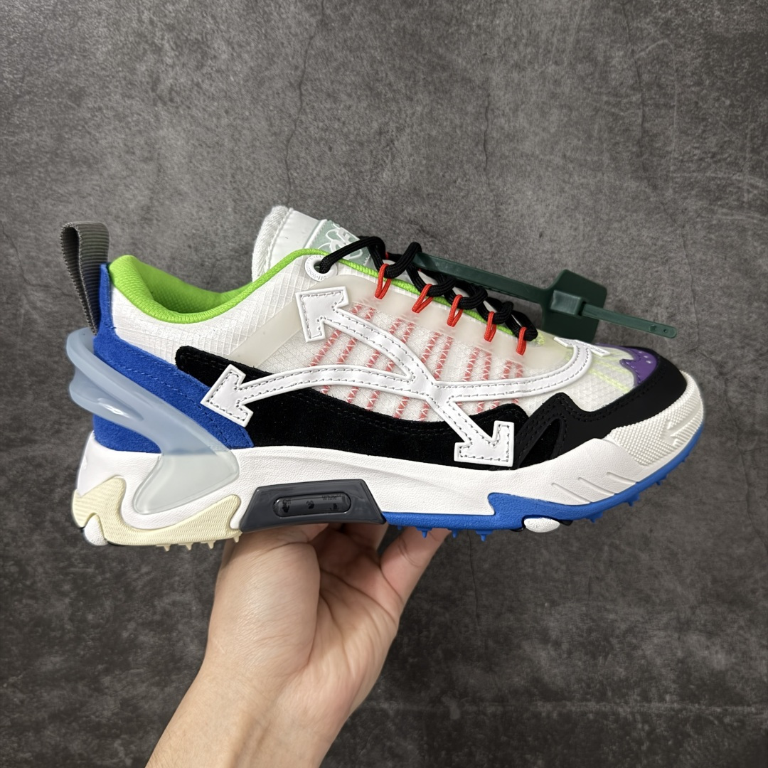 【OK纯原版本】OFF-WHITE OW运动鞋 春夏走秀款球鞋 所有配件均通过定做出产正品裁片 原版比例大箭头定制网眼布双拼牛皮进口机器针车 数控针距精准做工不输大牌里层为高密度透气网眼布/垫脚羊皮私模重工抓地橡胶底 后跟坡度最贴切原版鞋型脱模 厚底约4CM 原盒包装配 TPU大底 尺码：35-46-选品中心