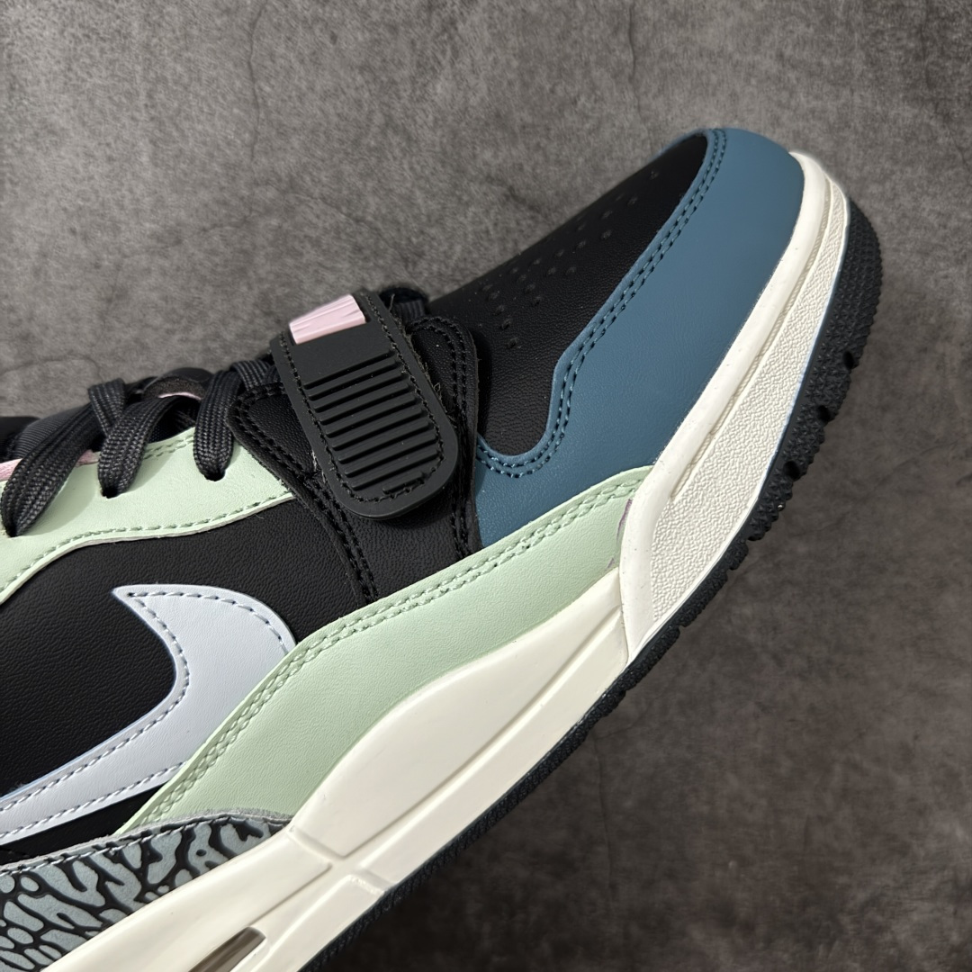 图片[6]-【纯原NFC版】Air Jordan Legacy AJ312黑绿粉拼接 CD7069-007 尺码：36-47.5 原楦原档案数据开模打造 独家大底磨具 最大开发至47.5 目前顶配版本之一 正确官方原盒原配 整洁度一流 鞋身采用了皮革材质打造-选品中心