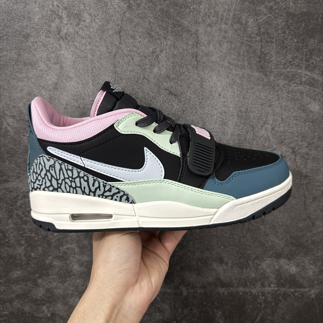 【纯原NFC版】Air Jordan Legacy AJ312黑绿粉拼接 CD7069-007 尺码：36-47.5 原楦原档案数据开模打造 独家大底磨具 最大开发至47.5 目前顶配版本之一 正确官方原盒原配 整洁度一流 鞋身采用了皮革材质打造-选品中心