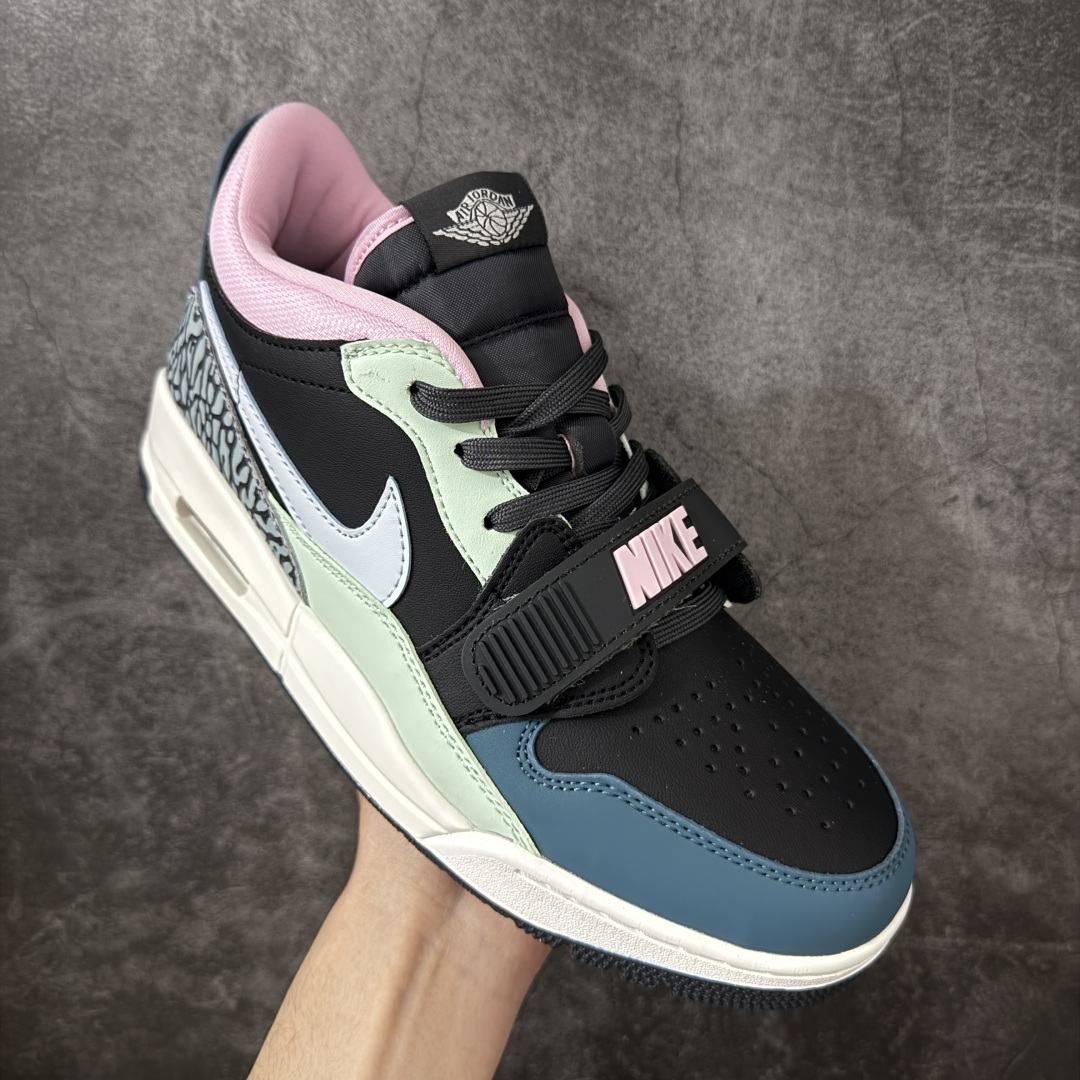 图片[3]-【纯原NFC版】Air Jordan Legacy AJ312黑绿粉拼接 CD7069-007 尺码：36-47.5 原楦原档案数据开模打造 独家大底磨具 最大开发至47.5 目前顶配版本之一 正确官方原盒原配 整洁度一流 鞋身采用了皮革材质打造-选品中心