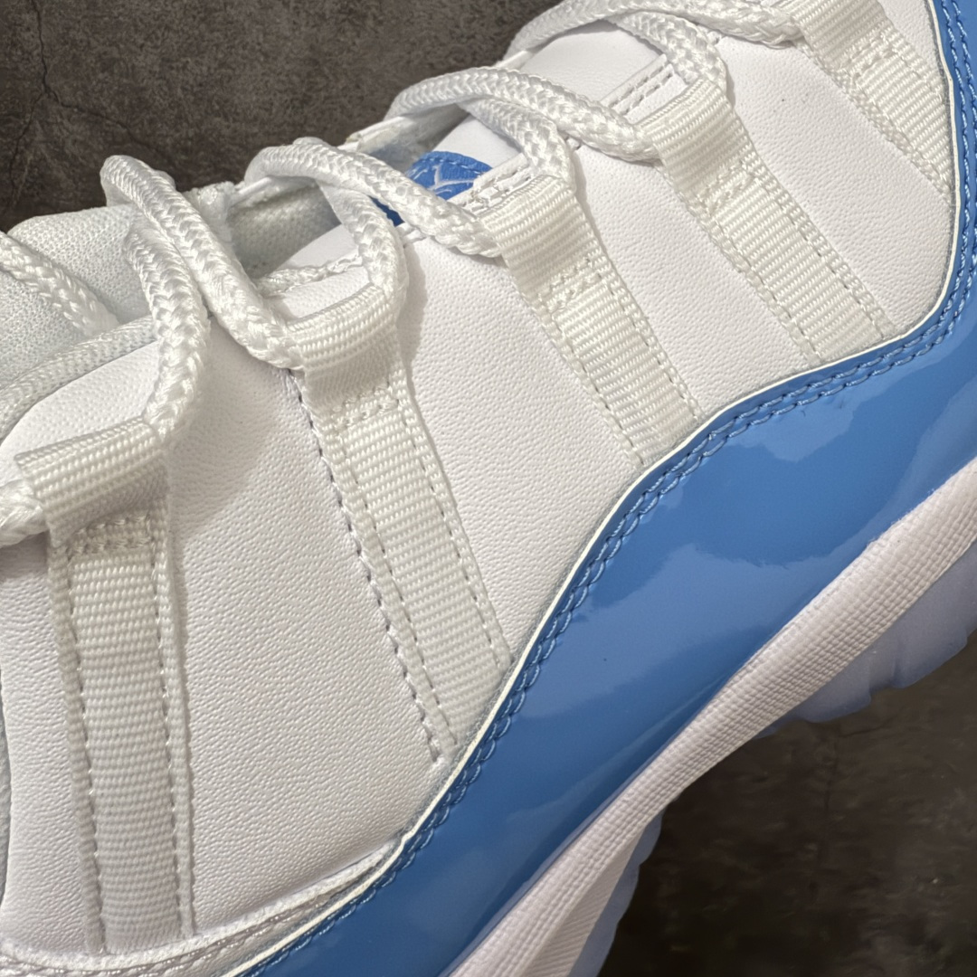 图片[3]-【外贸大厂版】Air Jordan 11 Retro AJ11复刻白蓝 货号：FV5104-100   原楦原档案数据开模打造 原厂中底拉帮钢印 原厂漆皮 防冻不开裂 头层皮料 原装鞋撑 水晶大底正确色度色泽 原楦原数据刺绣 原厂车缝走线及对位 毫厘不差 飞人logo采用原数据电脑刺绣 原装正品碳纤维真实碳板 增强抗扭 原内标 原盒标 正确官方原盒 原厂防氧化水晶外底 原厂配套厂全掌solo气垫 尺码：40 40.5 41 42 42.5 43 44 44.5 45 46 47.5 48.5-选品中心