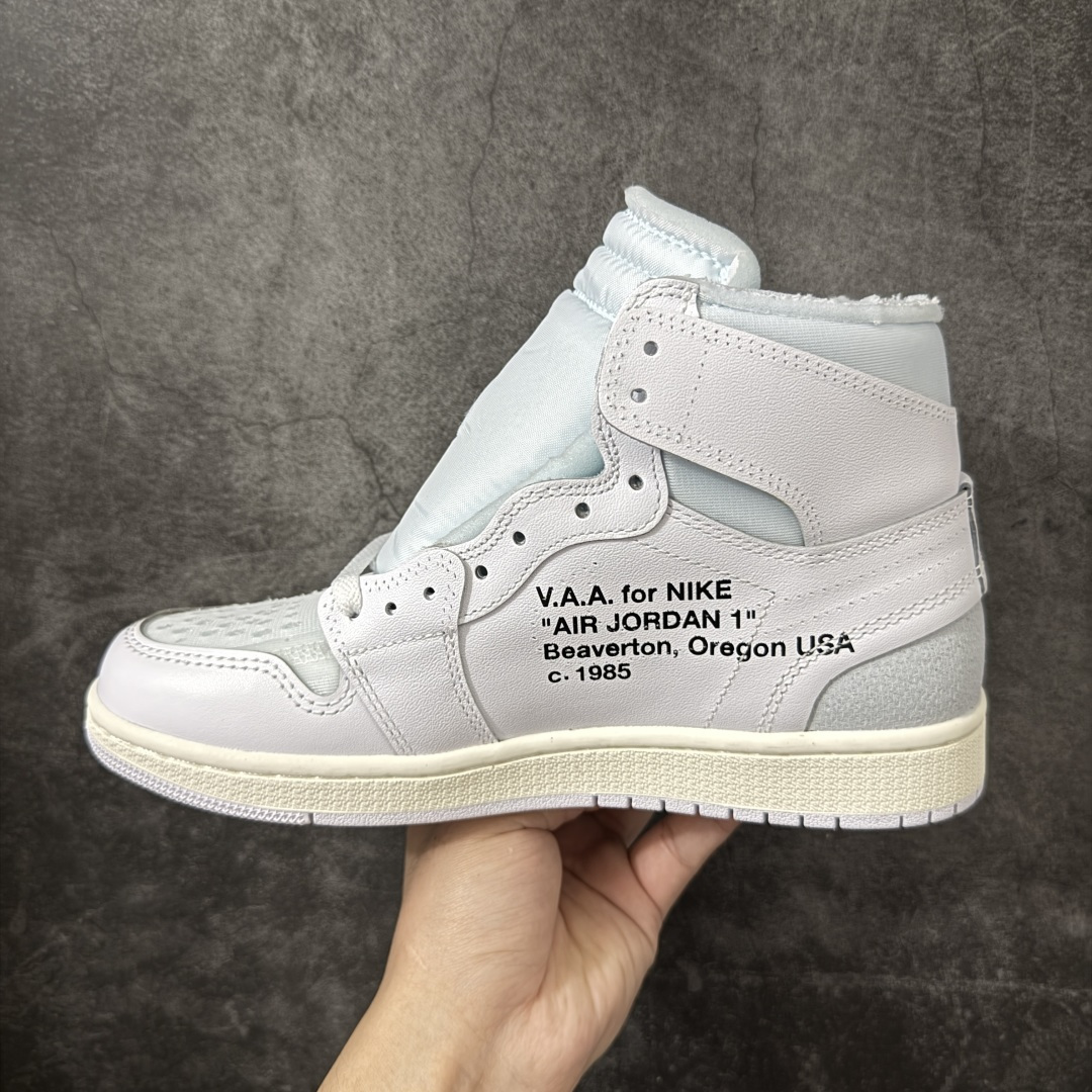 图片[2]-【KZ纯原】AJ1 OW联名款 纯白 全白 欧洲限定Off White x Air Jordan 货号：AA3834-100 尺码：40-48.5 此前历经多次曝光的Off-Whitex AirJordan1\”阿拉斯加\”已正式更名为 Virgil Abloh Archive x Air Jordan 1 High OG\”Alaska\”。这款鞋沿用2018年「欧限」版本的设计元素，同时采用侧边镂空式全新包装，搭配透明内盒与印有「现代主义并非新生事物」字样的阿布洛主题手册，呼应维吉尔的核心设计理念 注意：配件损坏丢失退货扣60 尺码：40-48.5-选品中心