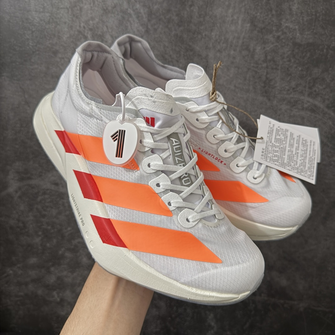 【NO.1纯原】Adidas Adizero Adios Pro 4 M竞训跑步鞋 JR7088 市场独一档品质 区别所有版本 原鞋购入开发数月 原材料 原档案打造 细节版型一比一 独立双层组合底私模.超软弹发泡超临界底 搭配ENERGYRODS 2.0真碳柱，每一步都动力满满 鞋面用的是Lightlock技术，轻透又贴合，就像给脚定制的一样。 中底是全掌Lightstrike Pro泡棉，软弹感超绝 真正一比一还原真实脚感💪🏻 尺码：36 36.5 37 38 38.5 39 40 40.5 41 42 42.5 43 44 44.5 45 46-选品中心