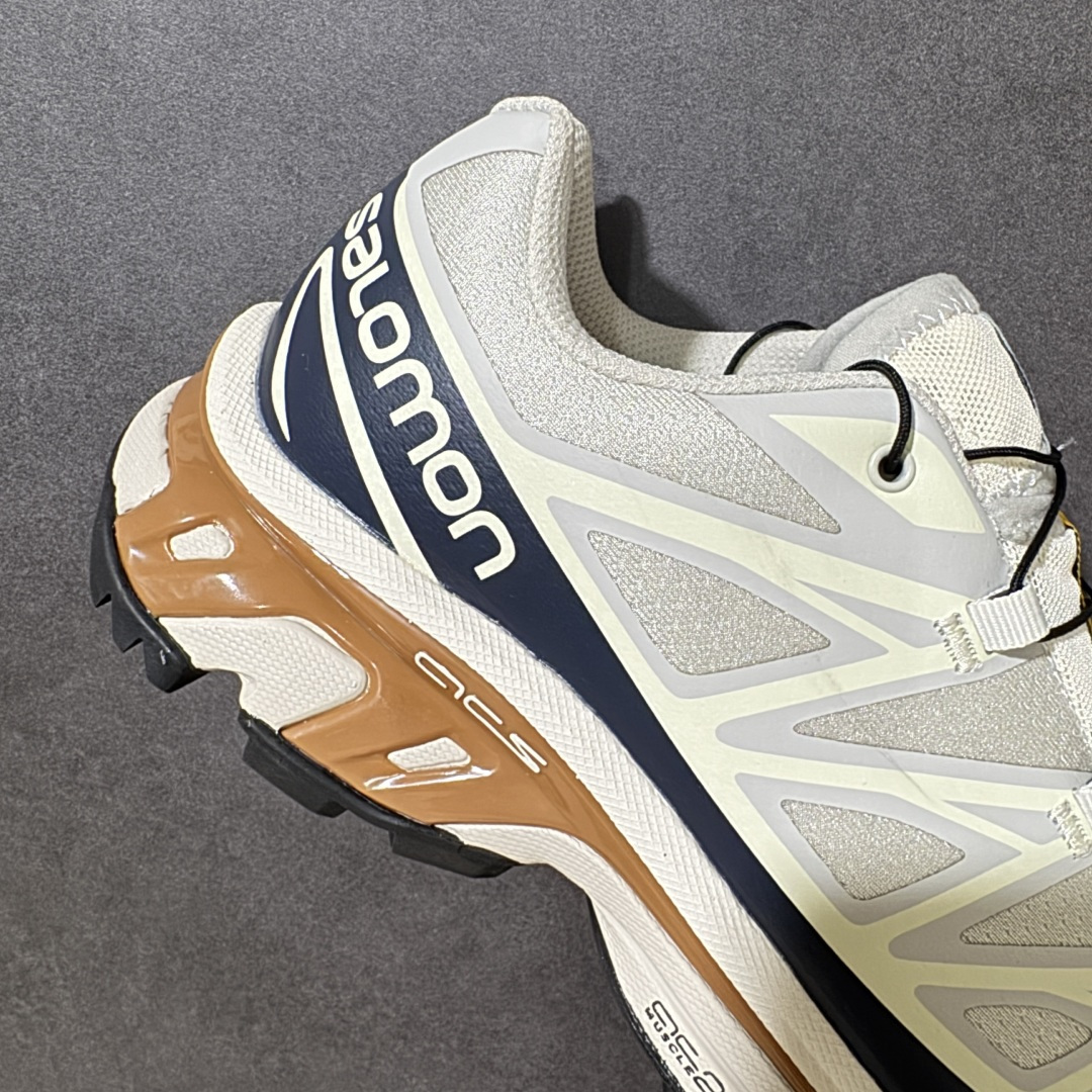 图片[7]-【公司级】 Salomon XT-6 一代 萨洛蒙复古潮流户外机能登山跑鞋 471366 纯原外贸平台特供订单 耗时半年巨作 全套原纸板楦头开发 原厂特供网布配套加持 确保原汁原味 完美呈现版型 原档数据独家私模五层组合大底 原装Ortholite轻量化鞋垫 中底布带钢印编号 原厂TPU锁扣 进口港宝加持 后跟自然饱满 还原公司包裹性 鞋面以“锯齿”状的包裹系统呈现 在基色底之下加入了各种色点缀 将公司的最新技术和时尚前卫的造型融入耐用的长跑款式中 鞋面由 TPU 薄膜制成 并焊接在高耐磨网眼上 使其既时尚又坚固 由 ACS底盘支撑 可增强稳定性和支撑力 以及由橡胶凸耳 Contragrip外底覆盖的 EVA 缓冲中底 旨在应对崎岖的地形 鞋舌上的彩色Salomon 标签、Quicklace 系统以及鞋头、鞋舌和鞋跟上的附加品牌使细节更加完美 让穿着者可以轻松驾驭户外与通勤下的任何运动生活场景 无缝鞋身户外随意纵横 颜值与脚感兼备 出街通勤 绝对非常吸睛 你值得拥有 尺码：36 36.5 37.5 38 38.5 39 40 40.5 41 42 42.5 43 44 44.5 45-选品中心