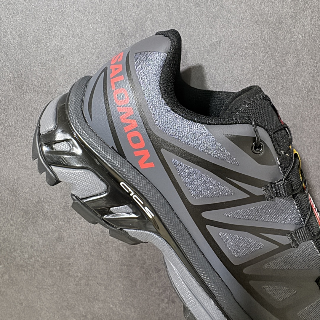图片[7]-【公司级】 Salomon XT-6 一代 萨洛蒙复古潮流户外机能登山跑鞋 491303 纯原外贸平台特供订单 耗时半年巨作 全套原纸板楦头开发 原厂特供网布配套加持 确保原汁原味 完美呈现版型 原档数据独家私模五层组合大底 原装Ortholite轻量化鞋垫 中底布带钢印编号 原厂TPU锁扣 进口港宝加持 后跟自然饱满 还原公司包裹性 鞋面以“锯齿”状的包裹系统呈现 在基色底之下加入了各种色点缀 将公司的最新技术和时尚前卫的造型融入耐用的长跑款式中 鞋面由 TPU 薄膜制成 并焊接在高耐磨网眼上 使其既时尚又坚固 由 ACS底盘支撑 可增强稳定性和支撑力 以及由橡胶凸耳 Contragrip外底覆盖的 EVA 缓冲中底 旨在应对崎岖的地形 鞋舌上的彩色Salomon 标签、Quicklace 系统以及鞋头、鞋舌和鞋跟上的附加品牌使细节更加完美 让穿着者可以轻松驾驭户外与通勤下的任何运动生活场景 无缝鞋身户外随意纵横 颜值与脚感兼备 出街通勤 绝对非常吸睛 你值得拥有 尺码：36 36.5 37.5 38 38.5 39 40 40.5 41 42 42.5 43 44 44.5 45-选品中心