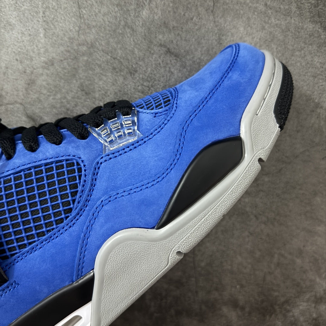 图片[6]-【GX版本】Air Jordan AJ4阿姆蓝！ 货号：912583-783902！ 市售天花板产物 耗时半年巨作 全套原纸板楦头开发 原厂特供皮料加持 确保原汁原味 完美呈现四代版型 一比一鞋头弧度高度鞋身弧度 数据细节工艺流程均保持原鞋一致 原厂TPU网格鞋带扣 正确内里网布 菱角分明不变形无多余毛边 柔软性质感一致于原鞋 市场唯一原厂鞋扣模具 背面可见隐藏注塑口 原厂织唛标 原厂飞人电绣工艺 尾指中部跳三针 独家绑鞋带手法 印刷中底布 四线拉帮 米色美纹纸贴合固定 进口港宝加持 后跟自然饱满 全鞋荧光划线卡点 追求极致完美 每一双都是工艺品 多重QC质检 超越公司货的品控标准 实实在在的免检产品！ 尺码：40 40.5 41 42 42.5 43 44 44.5 45 46 47.5 48.5 49.5 50.5-选品中心