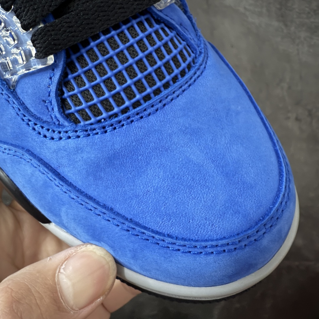 图片[5]-【GX版本】Air Jordan AJ4阿姆蓝！ 货号：912583-783902！ 市售天花板产物 耗时半年巨作 全套原纸板楦头开发 原厂特供皮料加持 确保原汁原味 完美呈现四代版型 一比一鞋头弧度高度鞋身弧度 数据细节工艺流程均保持原鞋一致 原厂TPU网格鞋带扣 正确内里网布 菱角分明不变形无多余毛边 柔软性质感一致于原鞋 市场唯一原厂鞋扣模具 背面可见隐藏注塑口 原厂织唛标 原厂飞人电绣工艺 尾指中部跳三针 独家绑鞋带手法 印刷中底布 四线拉帮 米色美纹纸贴合固定 进口港宝加持 后跟自然饱满 全鞋荧光划线卡点 追求极致完美 每一双都是工艺品 多重QC质检 超越公司货的品控标准 实实在在的免检产品！ 尺码：40 40.5 41 42 42.5 43 44 44.5 45 46 47.5 48.5 49.5 50.5-选品中心