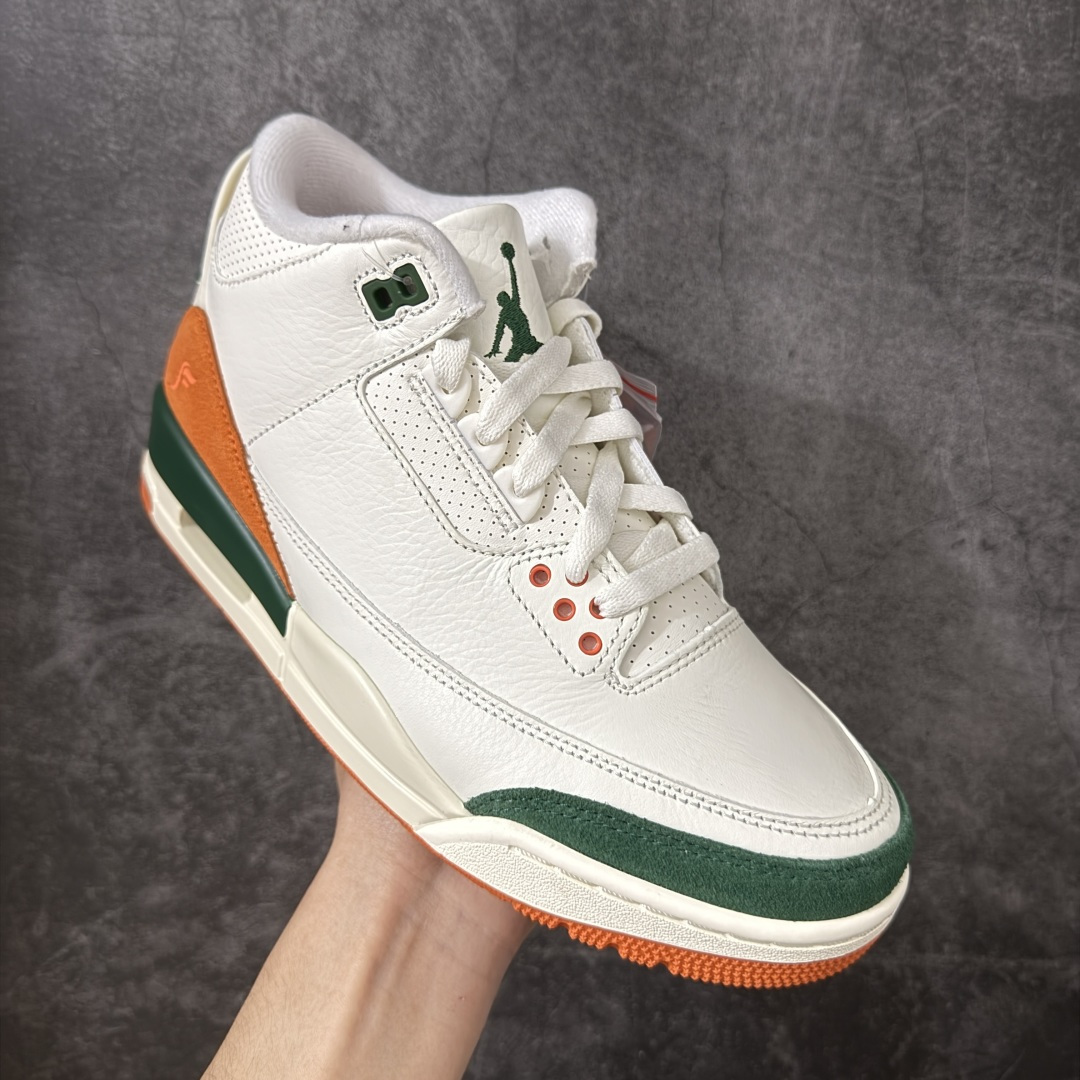 图片[3]-【GX纯原】Solefly x Air Jordan 3 Retro \”Miami\” AJ3 乔3迈阿密联名 白绿橙 IF4491-100  大厂出品 原楦原纸板 客供原厂材料开发 极致一眼正品既视感 细节如图所示  尺码：40 40.5 41 42 42.5 43 44 44.5 45 45.5 46 47.5 48.5-选品中心