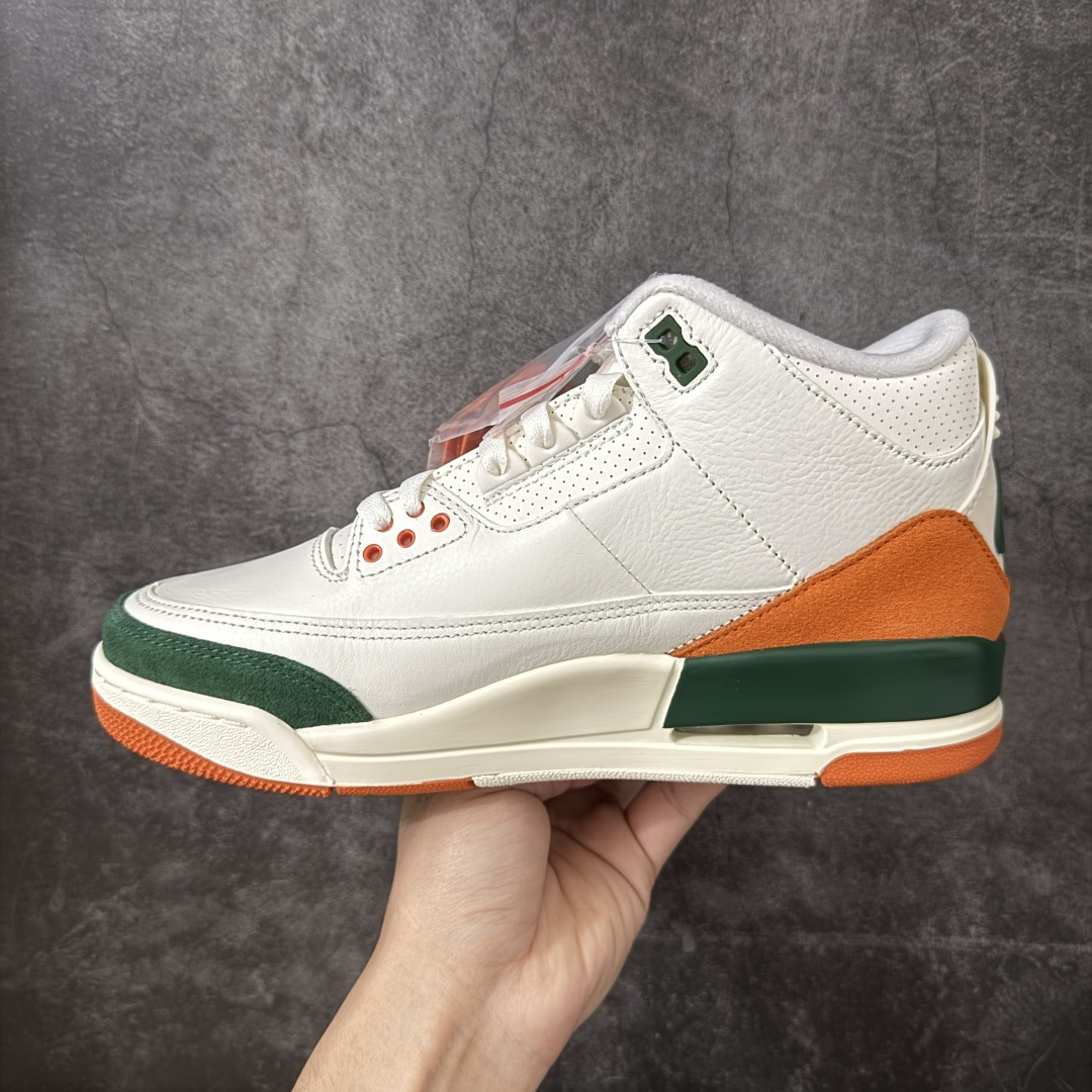 图片[2]-【GX纯原】Solefly x Air Jordan 3 Retro \”Miami\” AJ3 乔3迈阿密联名 白绿橙 IF4491-100  大厂出品 原楦原纸板 客供原厂材料开发 极致一眼正品既视感 细节如图所示  尺码：40 40.5 41 42 42.5 43 44 44.5 45 45.5 46 47.5 48.5-选品中心