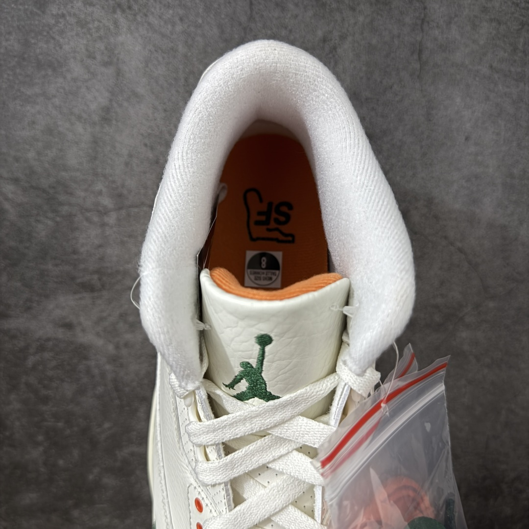 图片[8]-【GX纯原】Solefly x Air Jordan 3 Retro \”Miami\” AJ3 乔3迈阿密联名 白绿橙 IF4491-100  大厂出品 原楦原纸板 客供原厂材料开发 极致一眼正品既视感 细节如图所示  尺码：40 40.5 41 42 42.5 43 44 44.5 45 45.5 46 47.5 48.5-选品中心