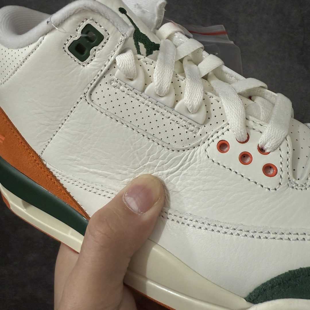 图片[4]-【GX纯原】Solefly x Air Jordan 3 Retro \”Miami\” AJ3 乔3迈阿密联名 白绿橙 IF4491-100  大厂出品 原楦原纸板 客供原厂材料开发 极致一眼正品既视感 细节如图所示  尺码：40 40.5 41 42 42.5 43 44 44.5 45 45.5 46 47.5 48.5-选品中心