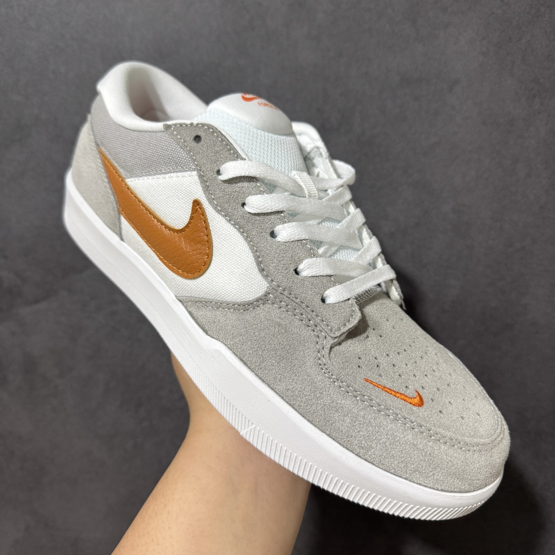 Nike SB Force 58 FS-灰橘硫化杯底 原楦版型 独家私模 融入打孔设计独家独立真半码帆布