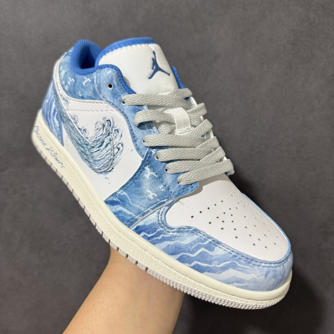 图片[3]-【公司级】Nike Air Jordan 1 Low AJ1 乔一 时尚百搭 舒适耐磨 低帮 复古篮球鞋 男女同款 蓝色 货号：FN5214-141 尺码：36-46半-莆田鞋